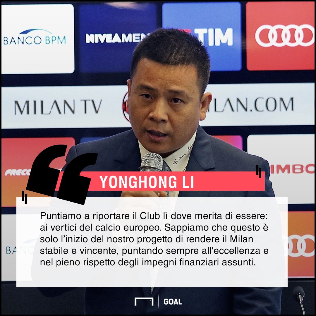 Yonghong Li lettera ai tifosi PS ita