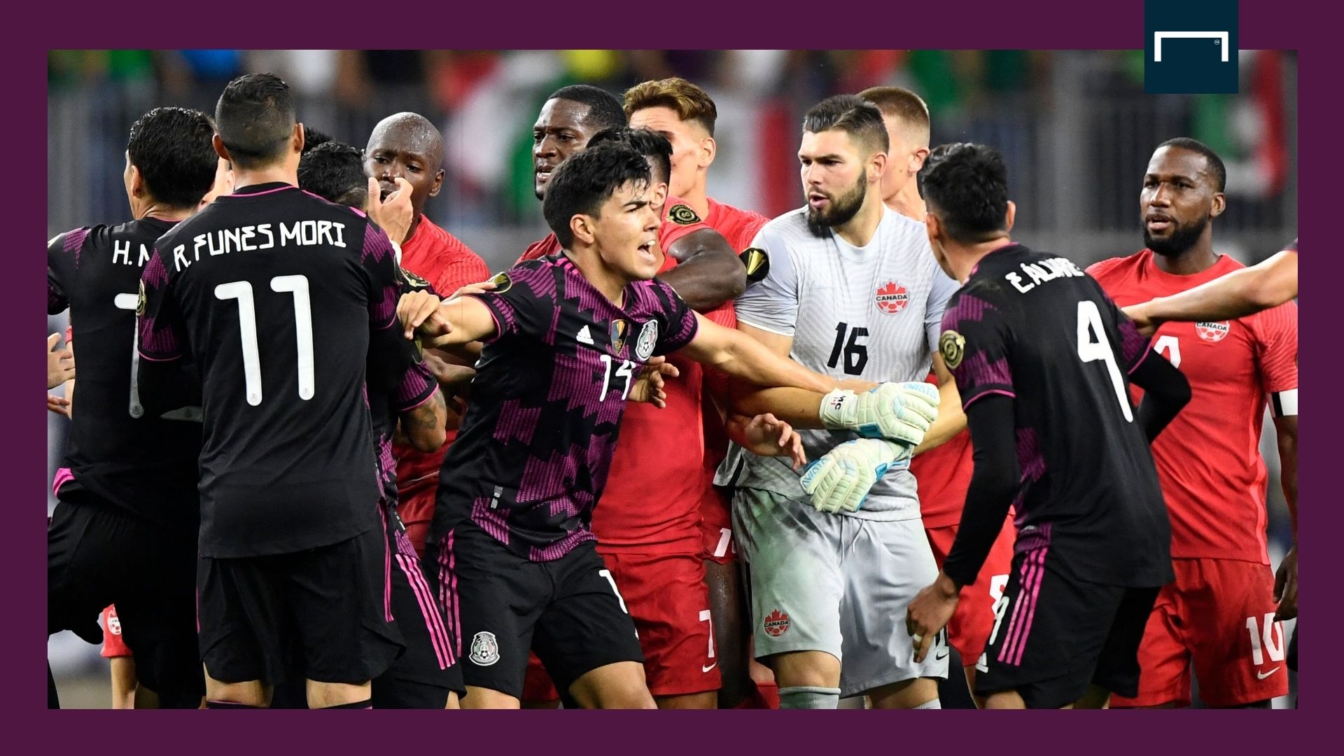 Mexico Canada brawl Gold Cup GFX