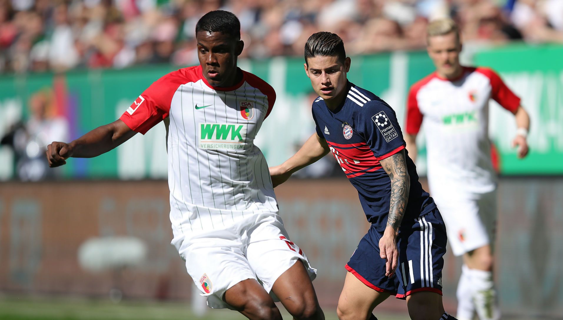 070418 Bayern Augsburg Sergio Cordova James Rodríguez