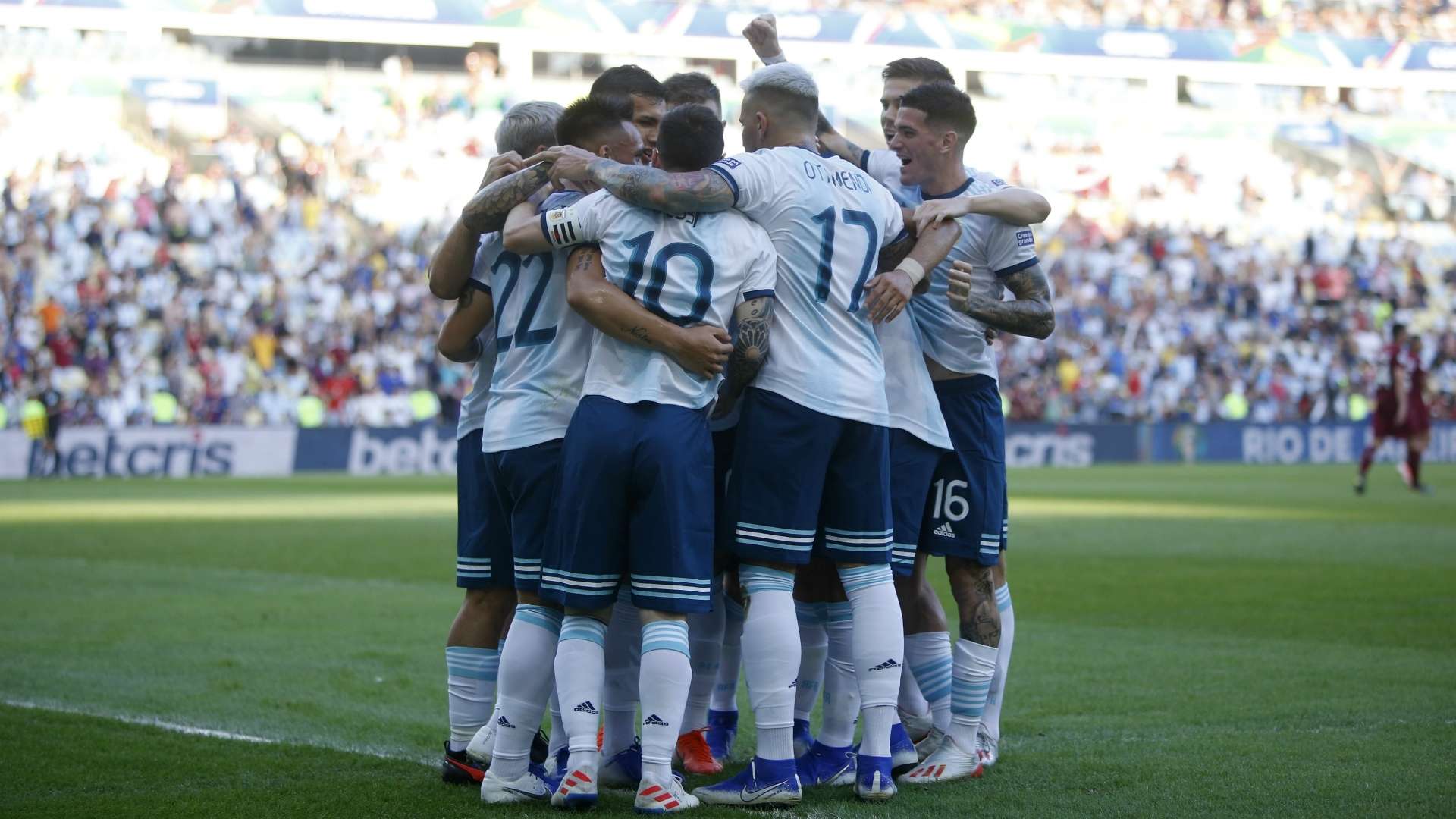 Argentina celebrating Copa America 06282019