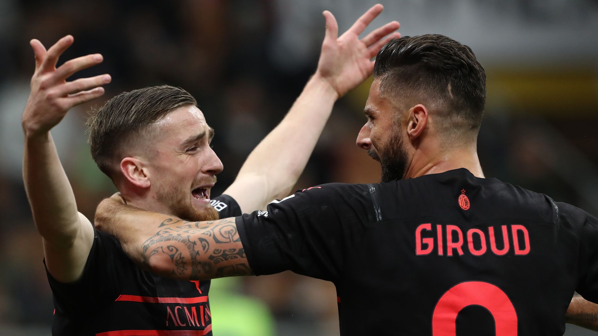Olivier Giroud Alexis Saelemaekers Milan Torino Serie A