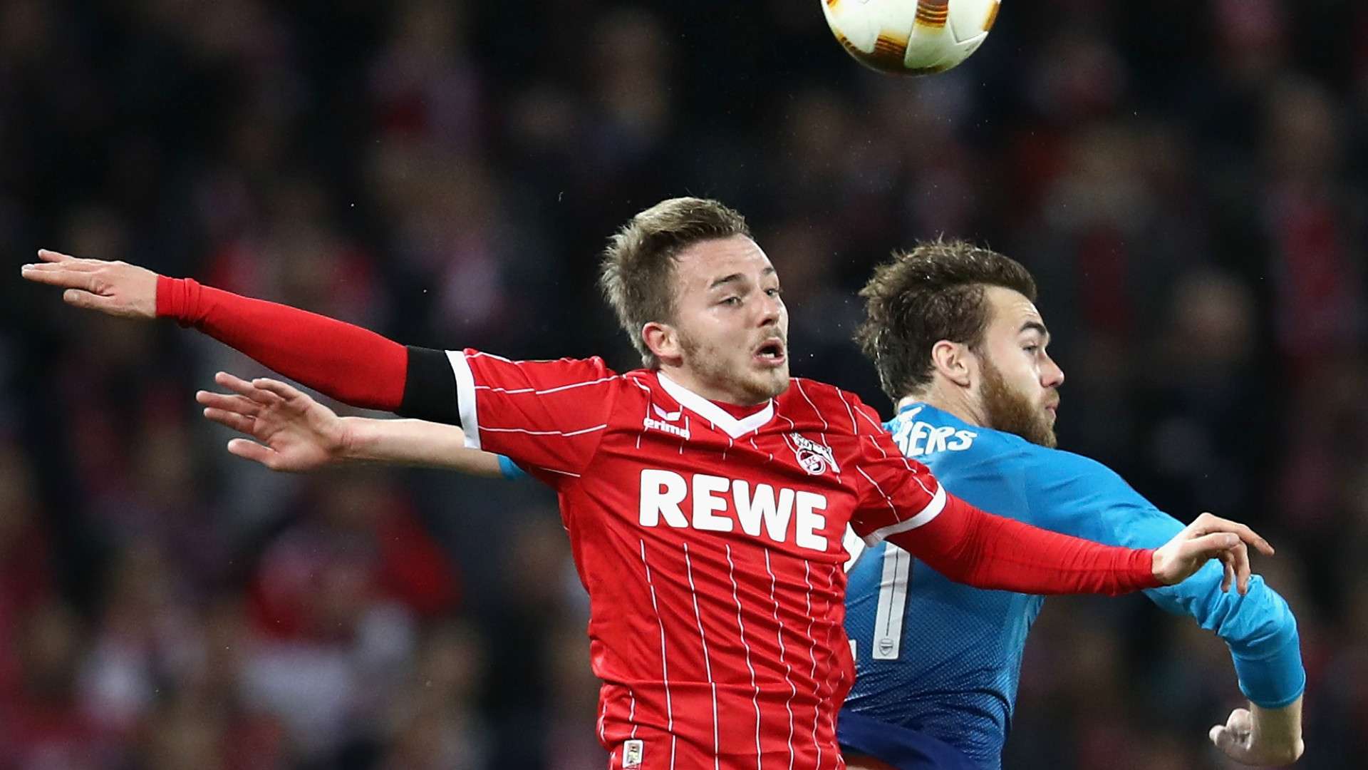 JANNES HORN KÖLN CALUM CHAMBERS ARSENAL UEFA EUROPA LEAGUE 23112017