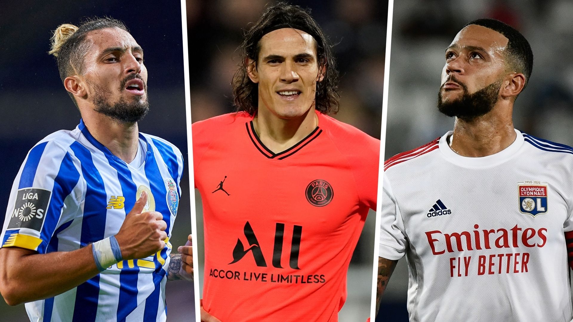 Alex Telles Edinson Cavani Memphis Depay