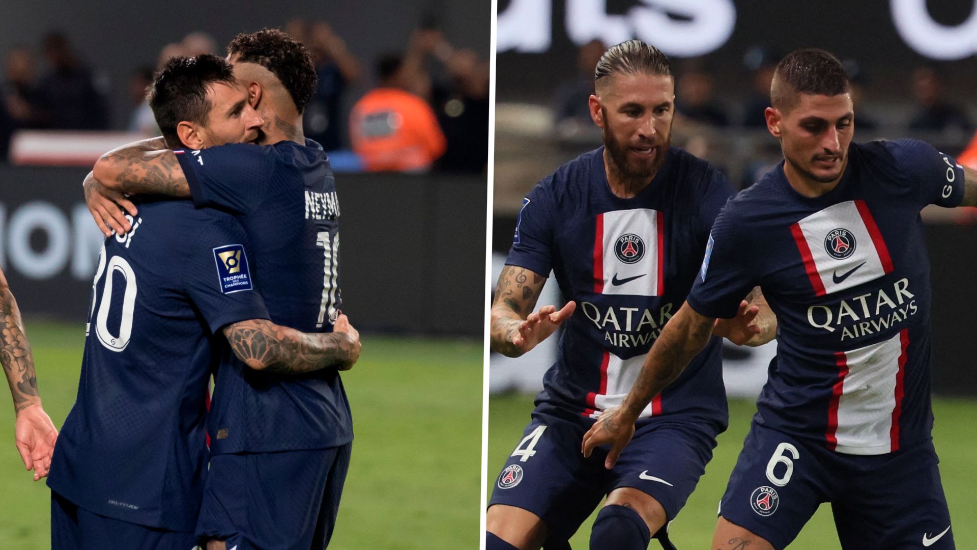 Trophée des champions PSG Nantes Messi Neymar Ramos Verratti