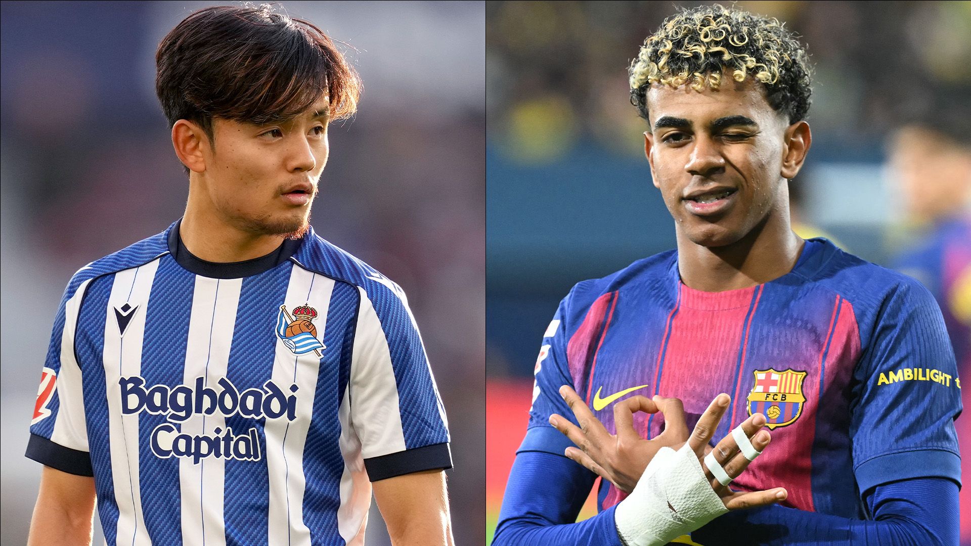 Takefusa Kubo Real Sociedad Lamine Yamal Barcelona
