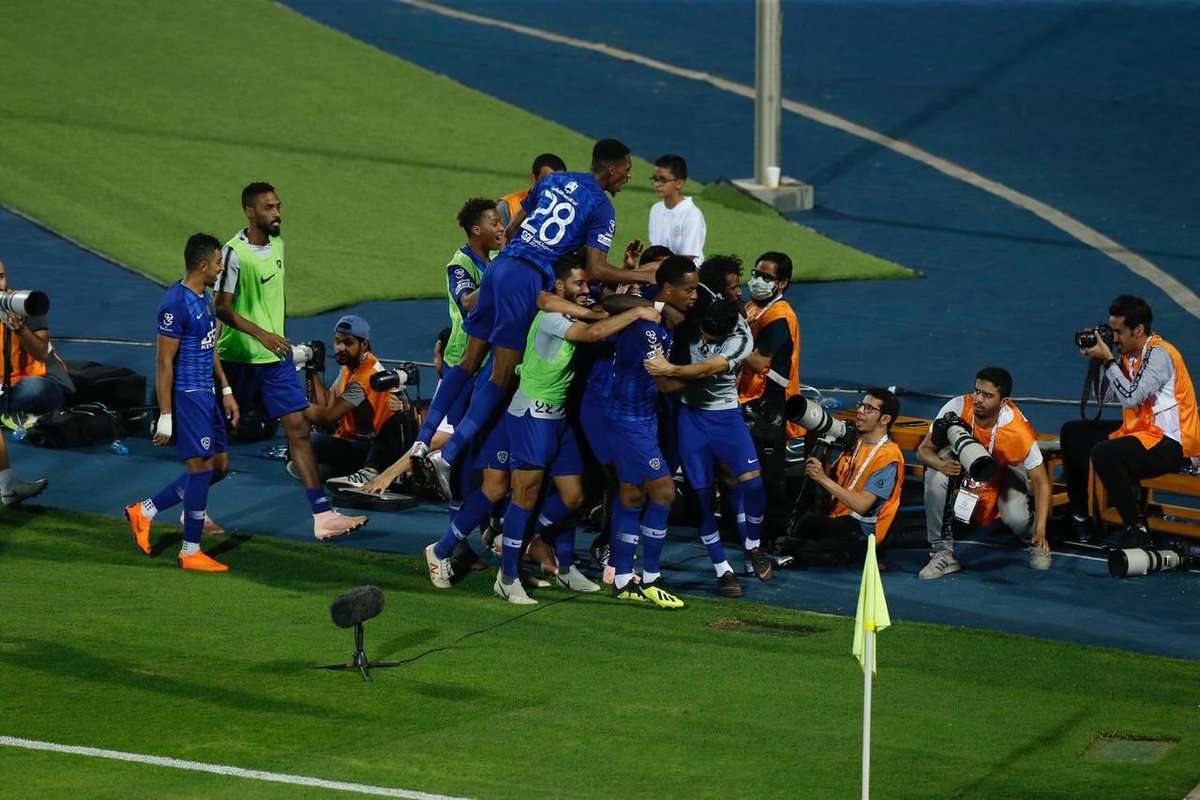 فرحة لاعبو الهلال