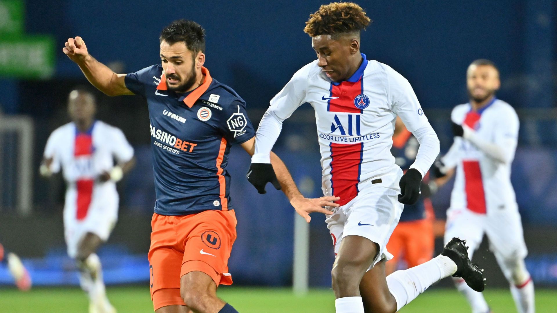 Timothee Pembele Gaetan Laborde Montpellier PSG Ligue 1 05122020