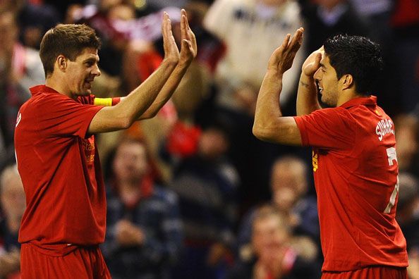 Liverpool captain Steven Gerrard and striker Luis Suarez