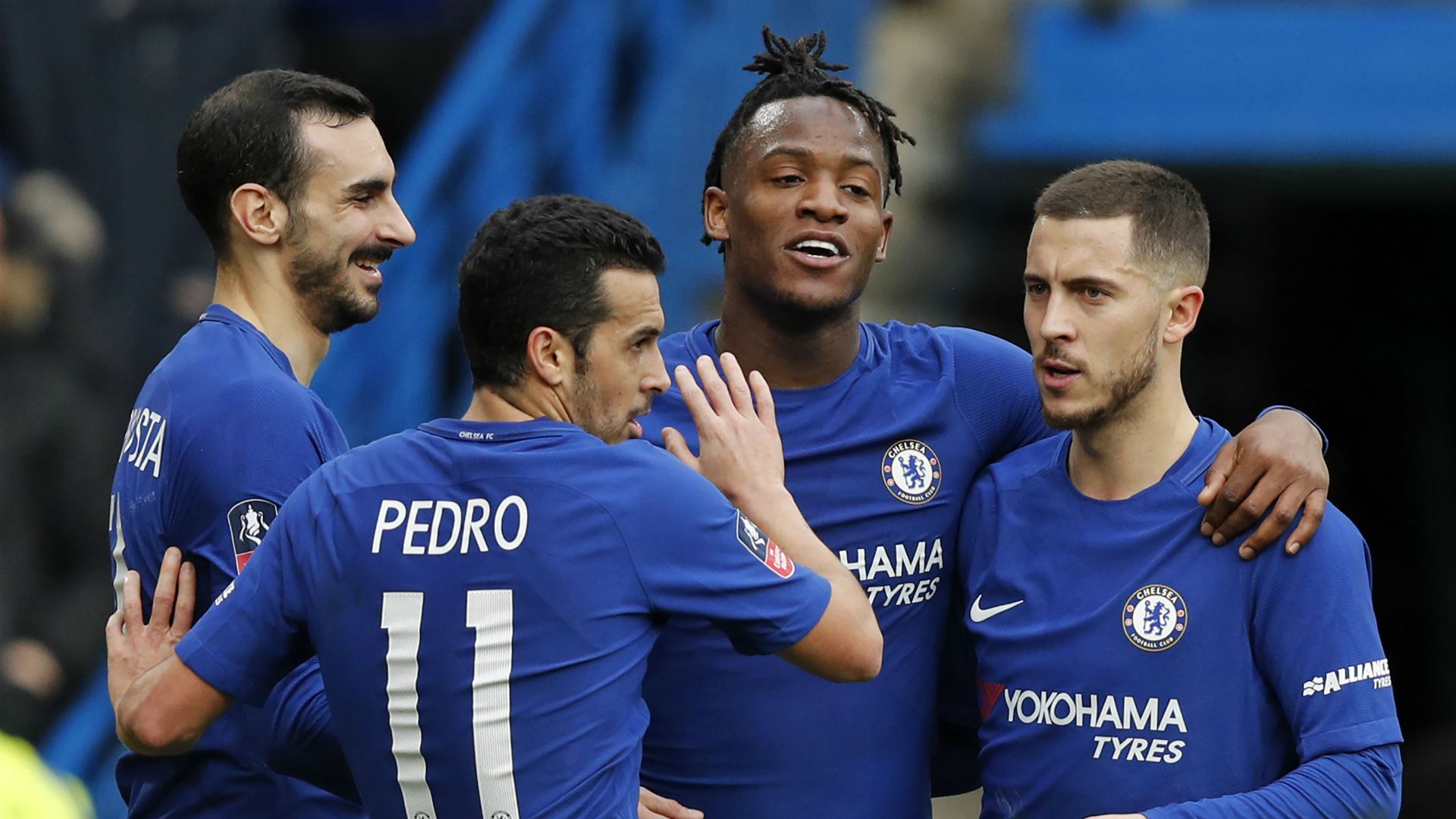 Davide Zappacosta Pedro Michy Batshuayi Eden Hazard Chelsea 280118