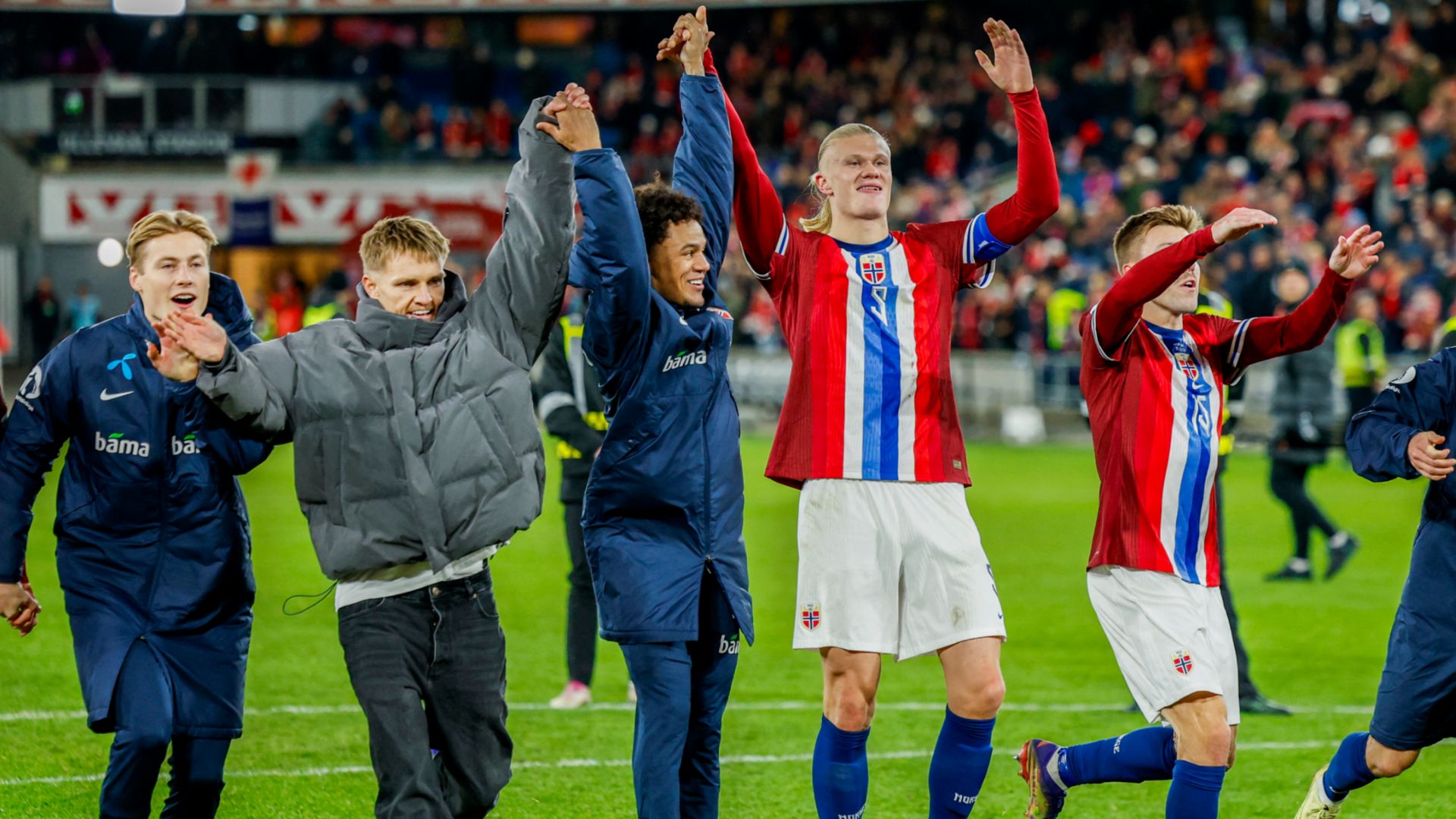 Erling Haaland Martin Odegaard Norway 2025 celebration