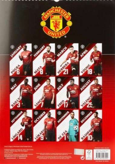 Manchester United official 2019 calendar
