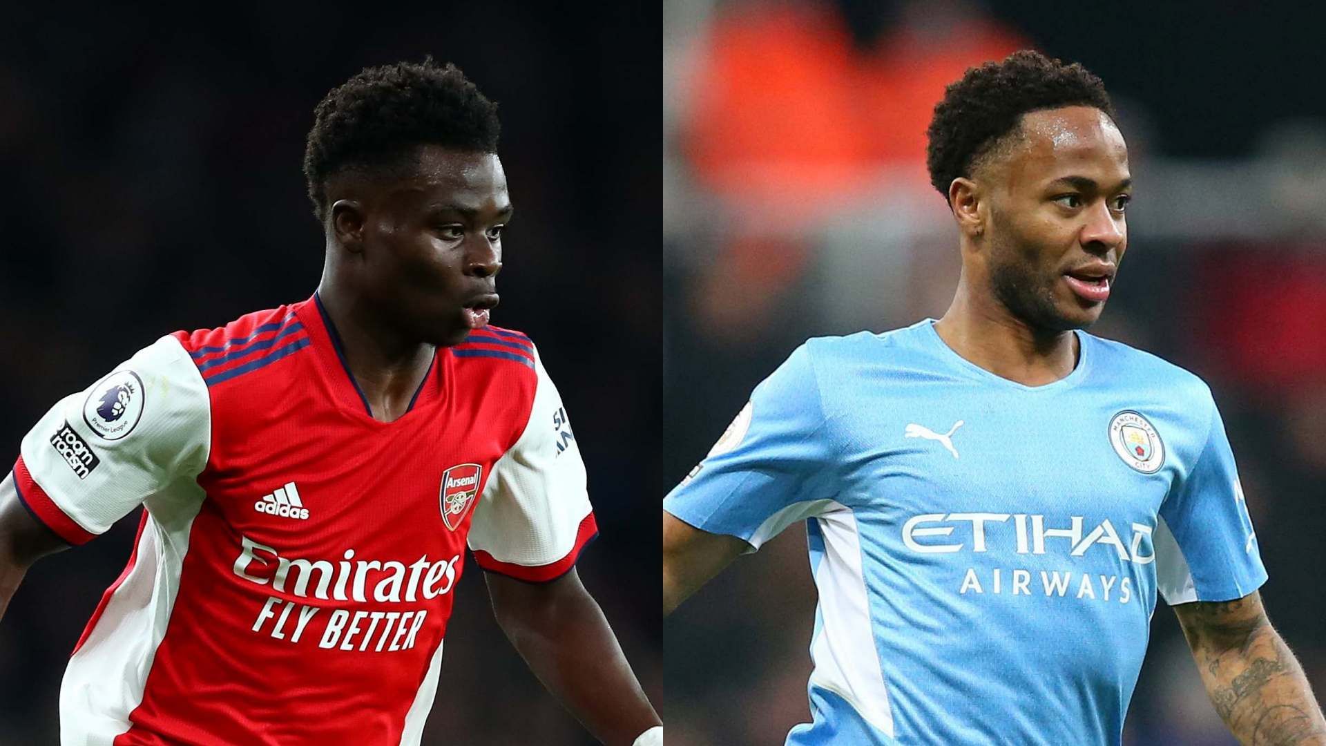 Bukayo Saka Arsenal Raheem Sterling Manchester City