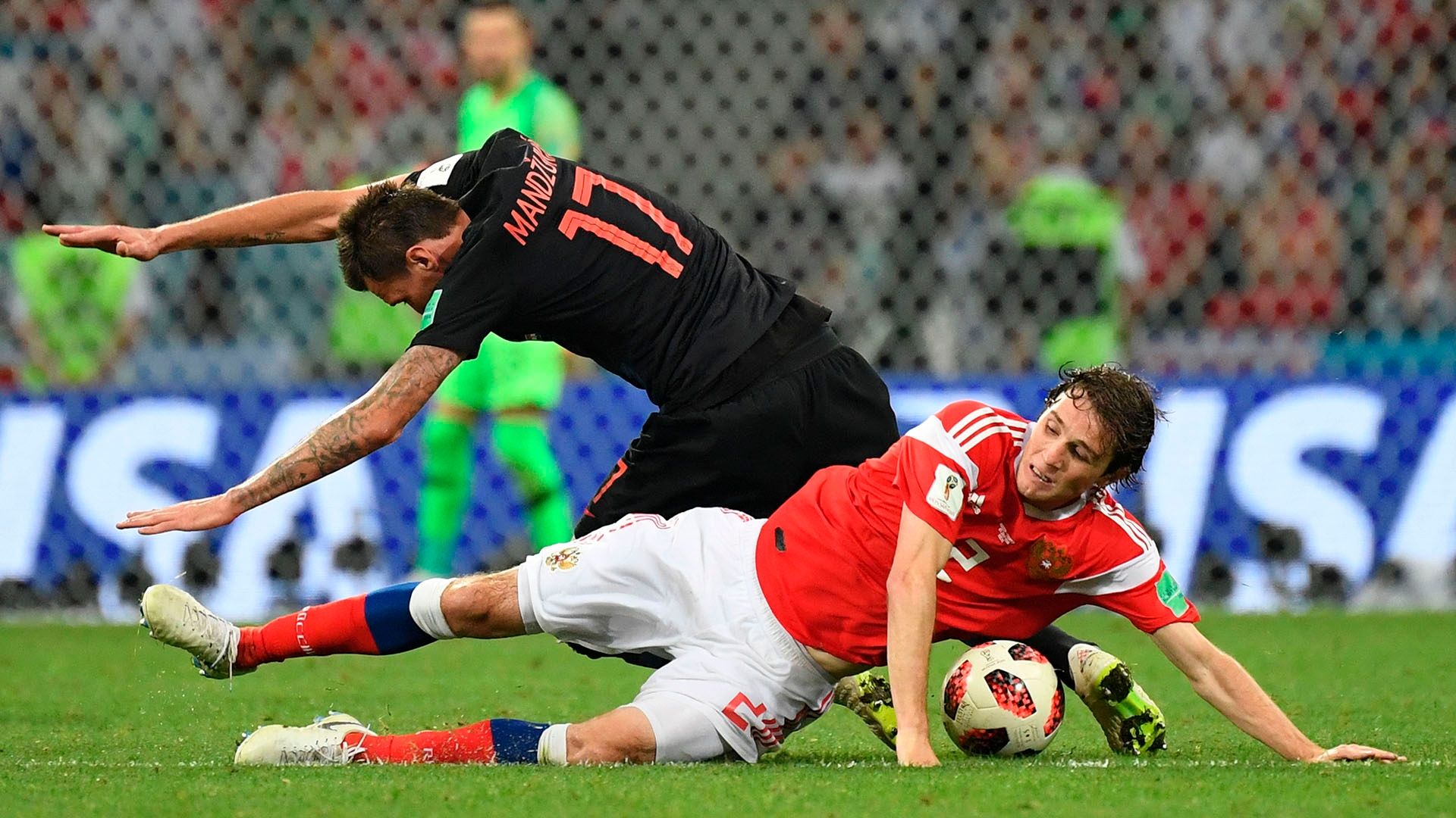 Copa do Mundo 2018, Rússia x Croácia prorrogação, Mandzukic, Mário Fernandes