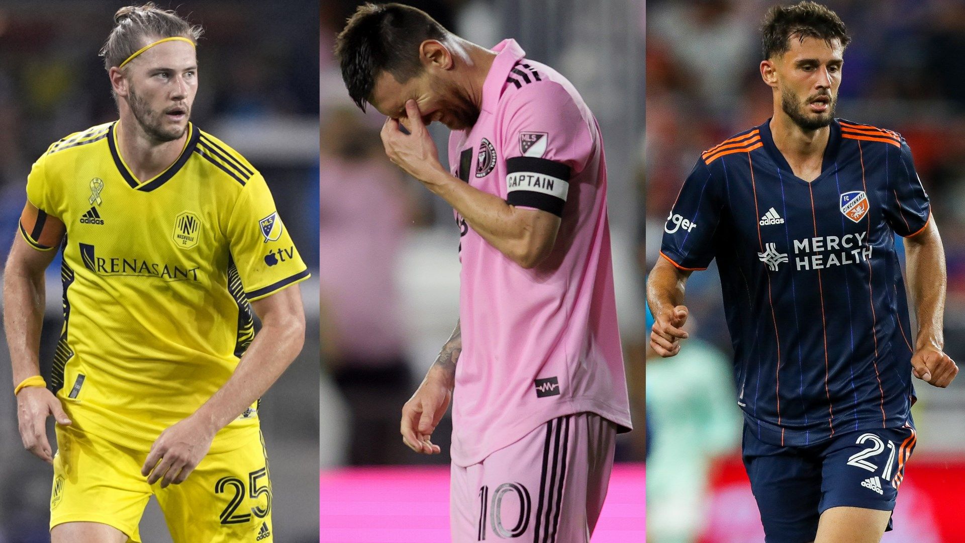 Walker Zimmerman, Lionel Messi, Matt Miazga MLS split