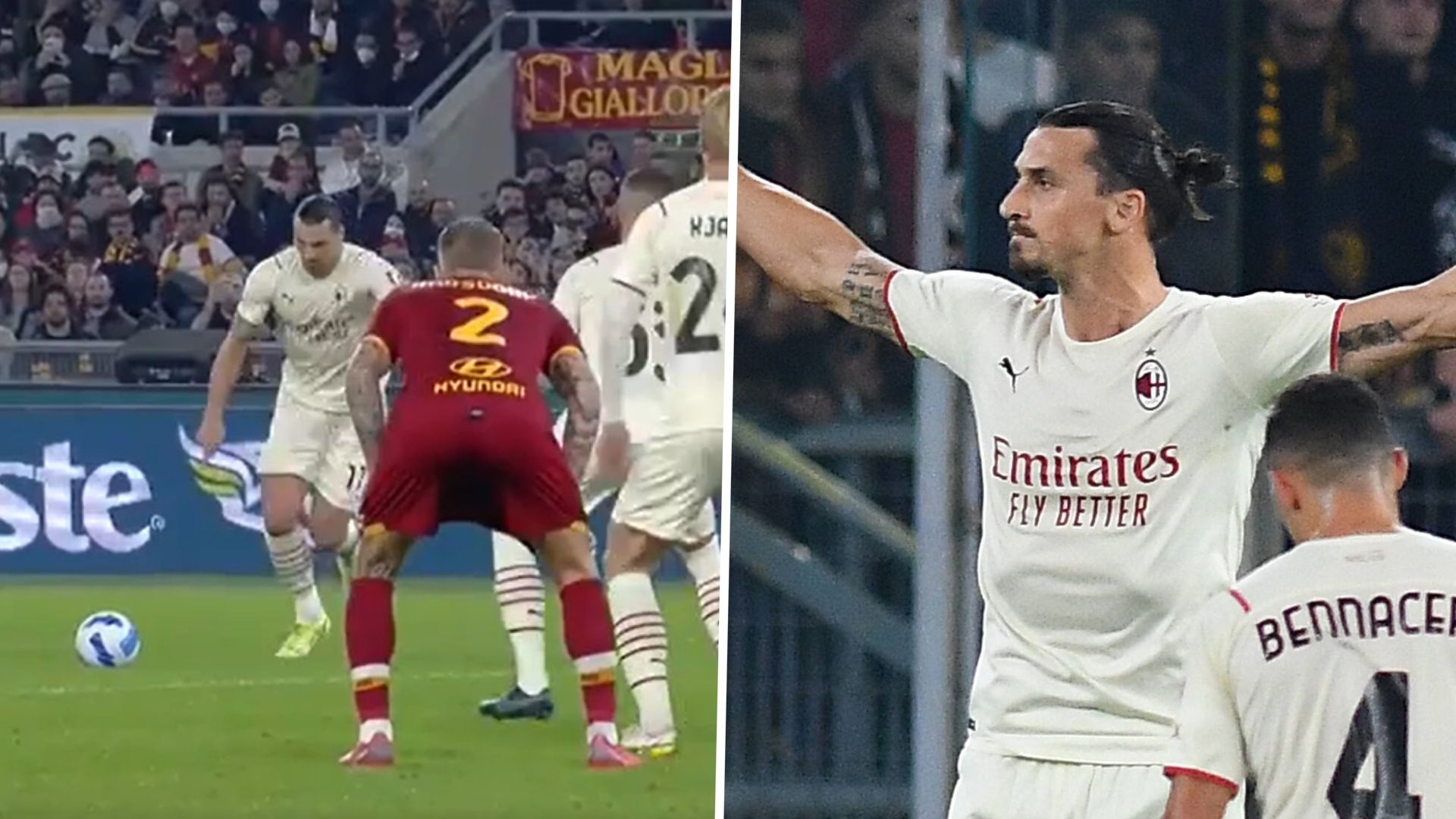 ONLY GERMANY Zlatan Ibrahimovic Milan Roma