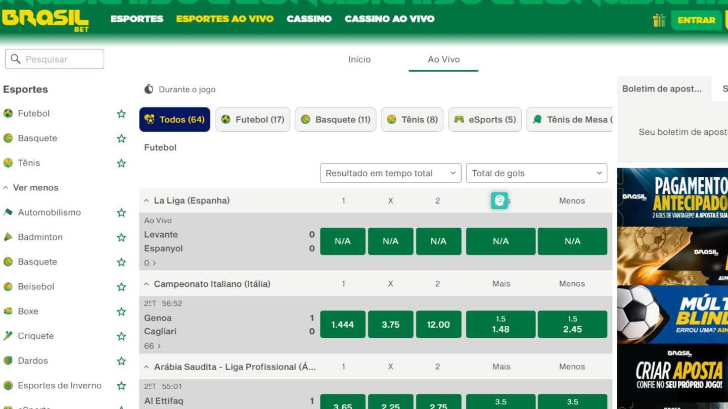 Brasil Bet ao vivo