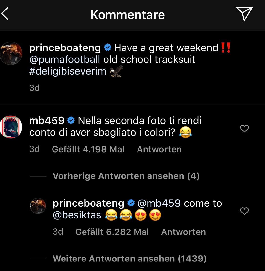 Kevin-Prince Boateng Mario Balotelli Besiktas Instagram