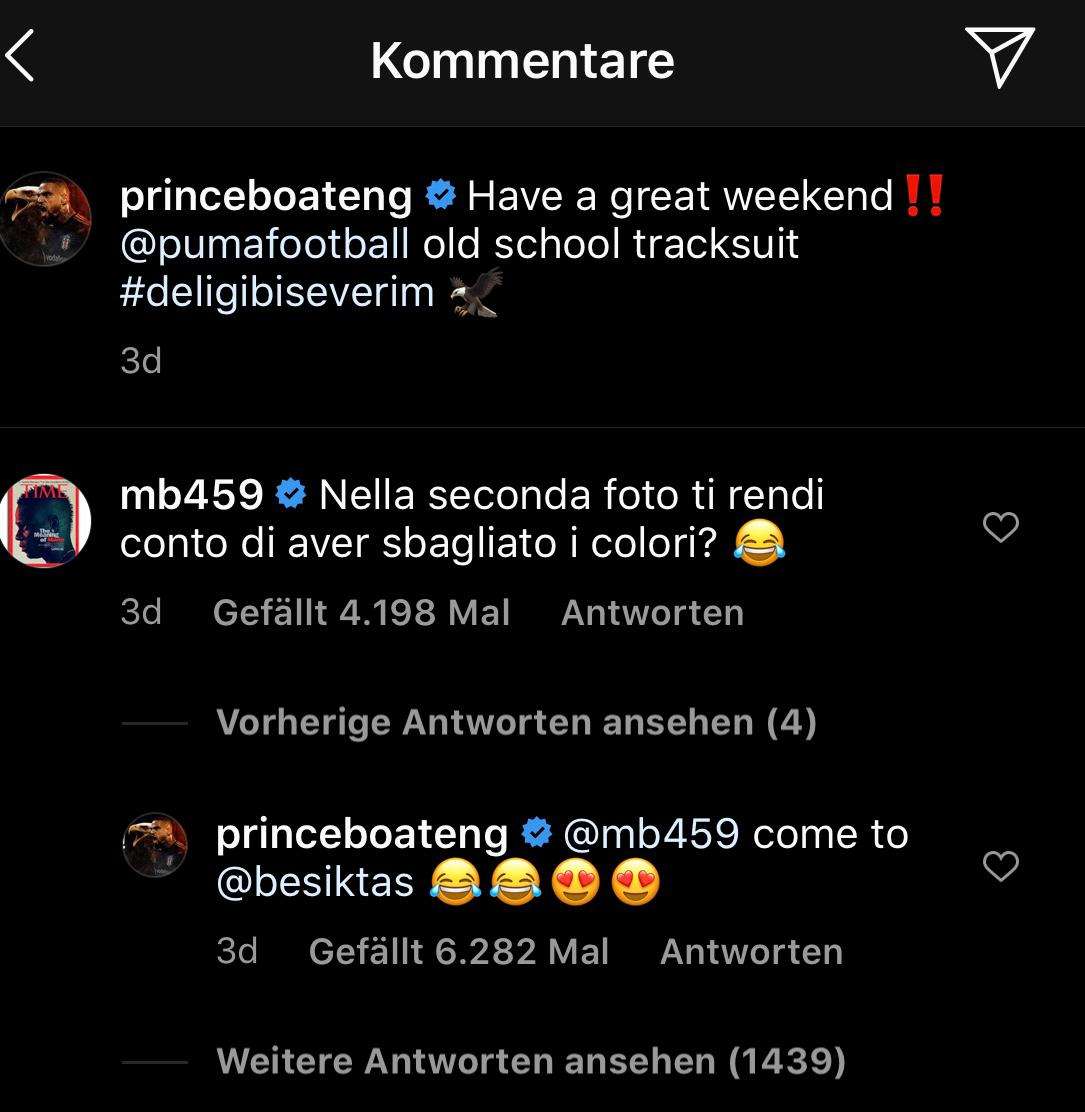 Kevin-Prince Boateng Mario Balotelli Besiktas Instagram