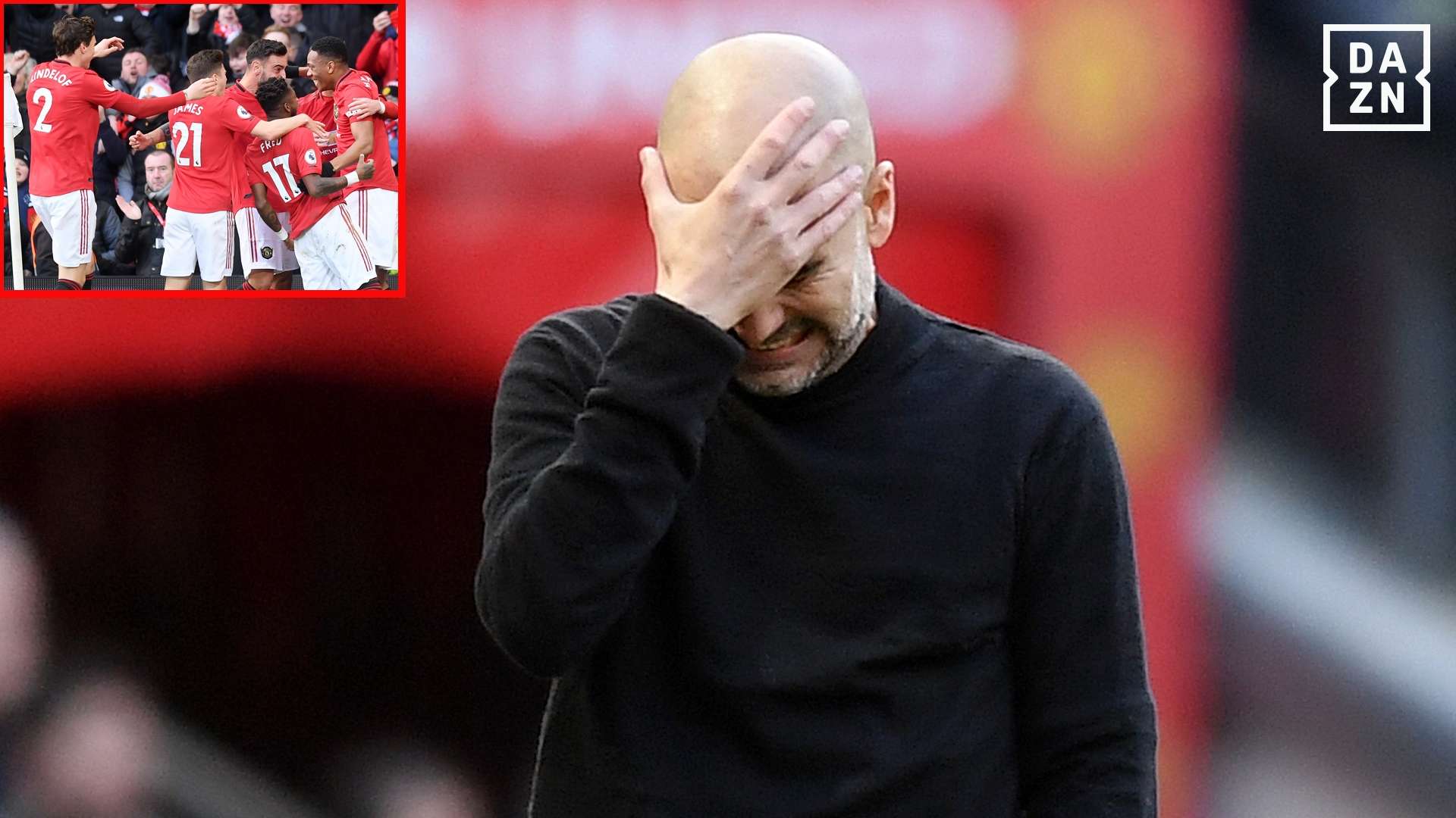 Guardiola en el Manchester United - Manchester City