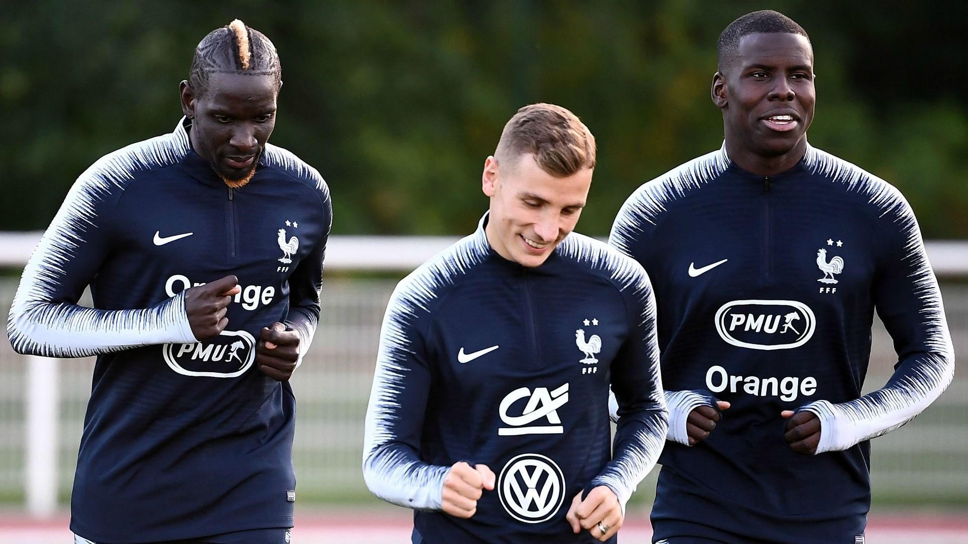 Mamadou Sakho Lucas Digne Kurt Zouma France training 10082018