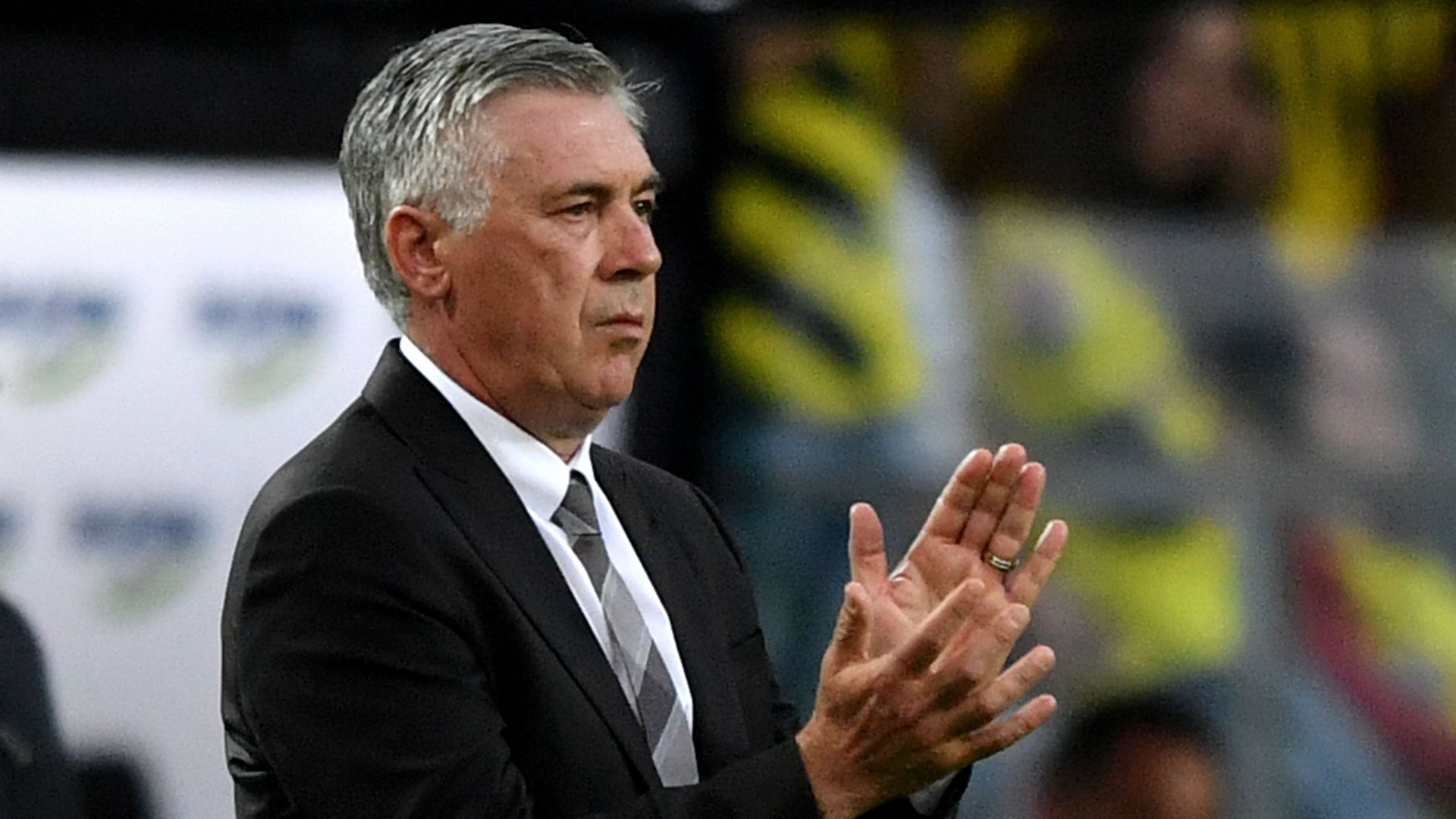 Carlo Ancelotti Bayern Munich v Borussia Dortmund 14081
