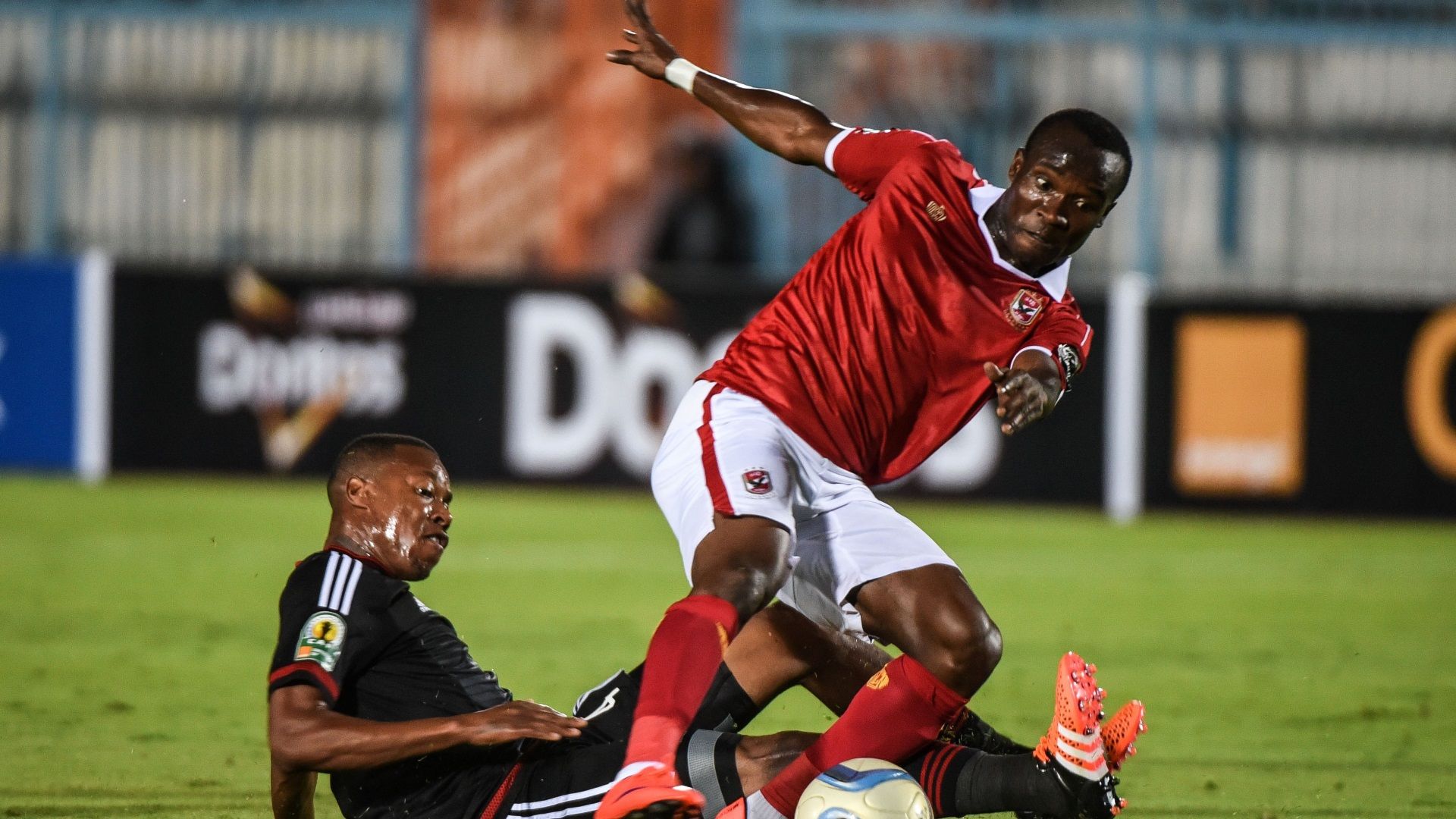 John Antwi of Ahly, Happy Jele of Orlando Pirates