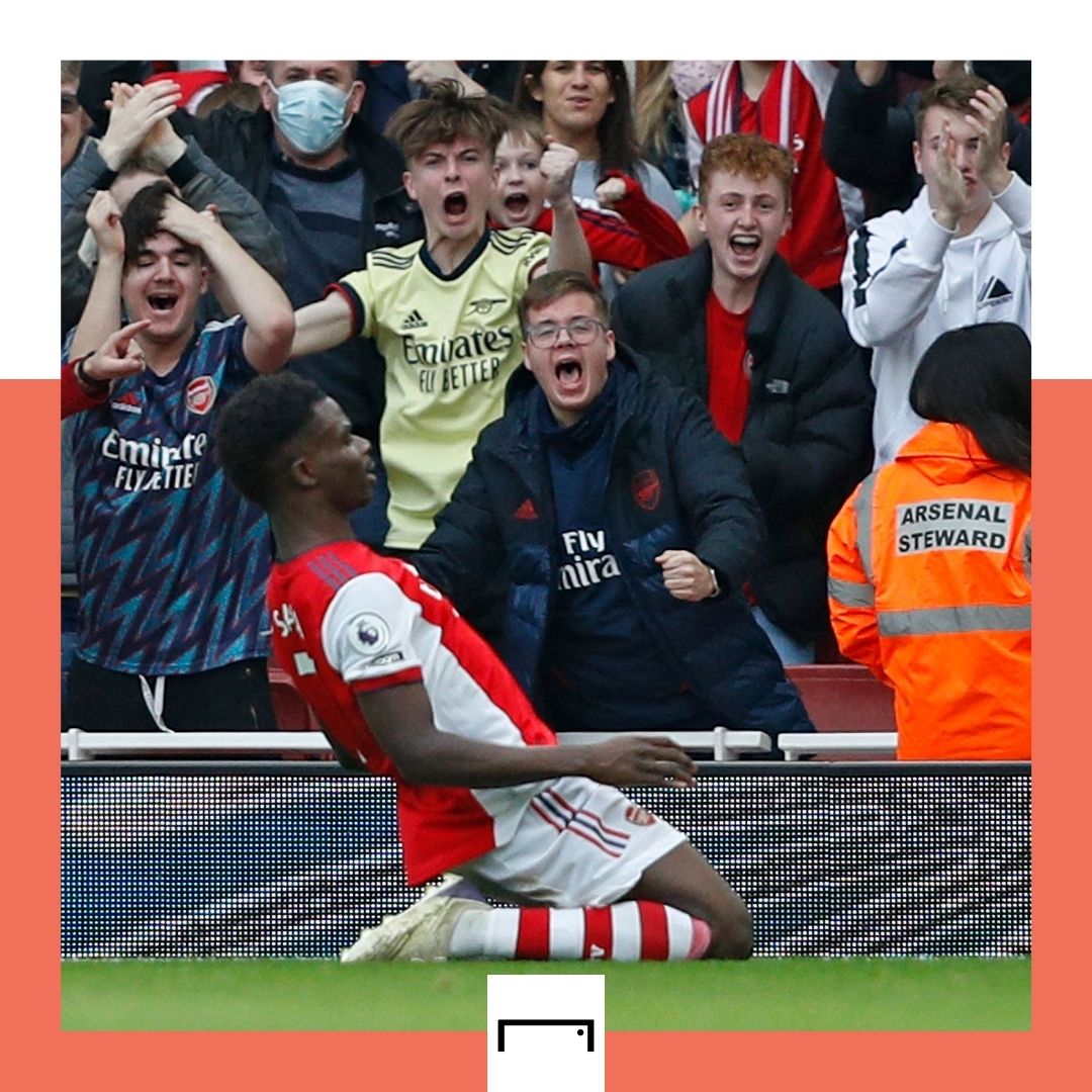 Bukayo Saka Arsenal Manchester City Premier League 2021-22 GFX