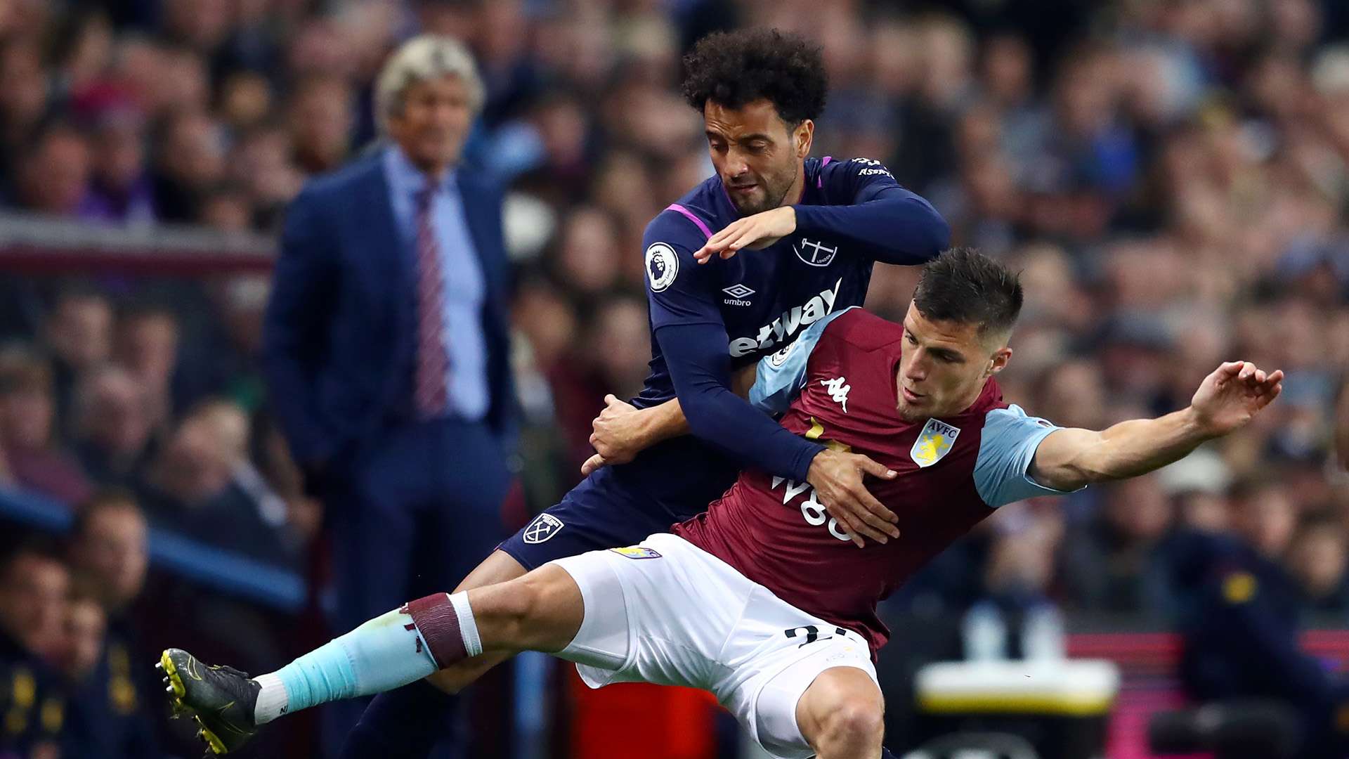 Frederic Guilbert Felipe Anderson Aston Villa West Ham Premier League 16092019