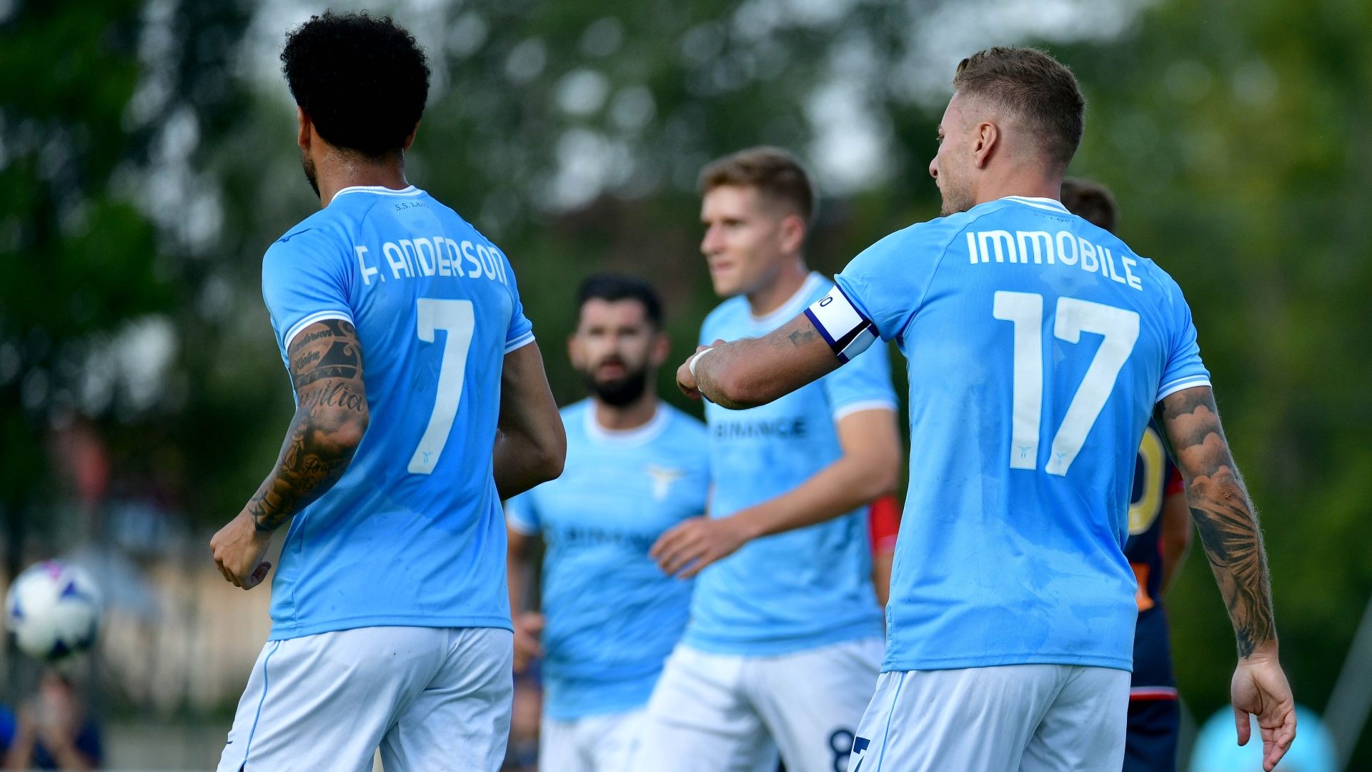 Lazio celebrating Serie A