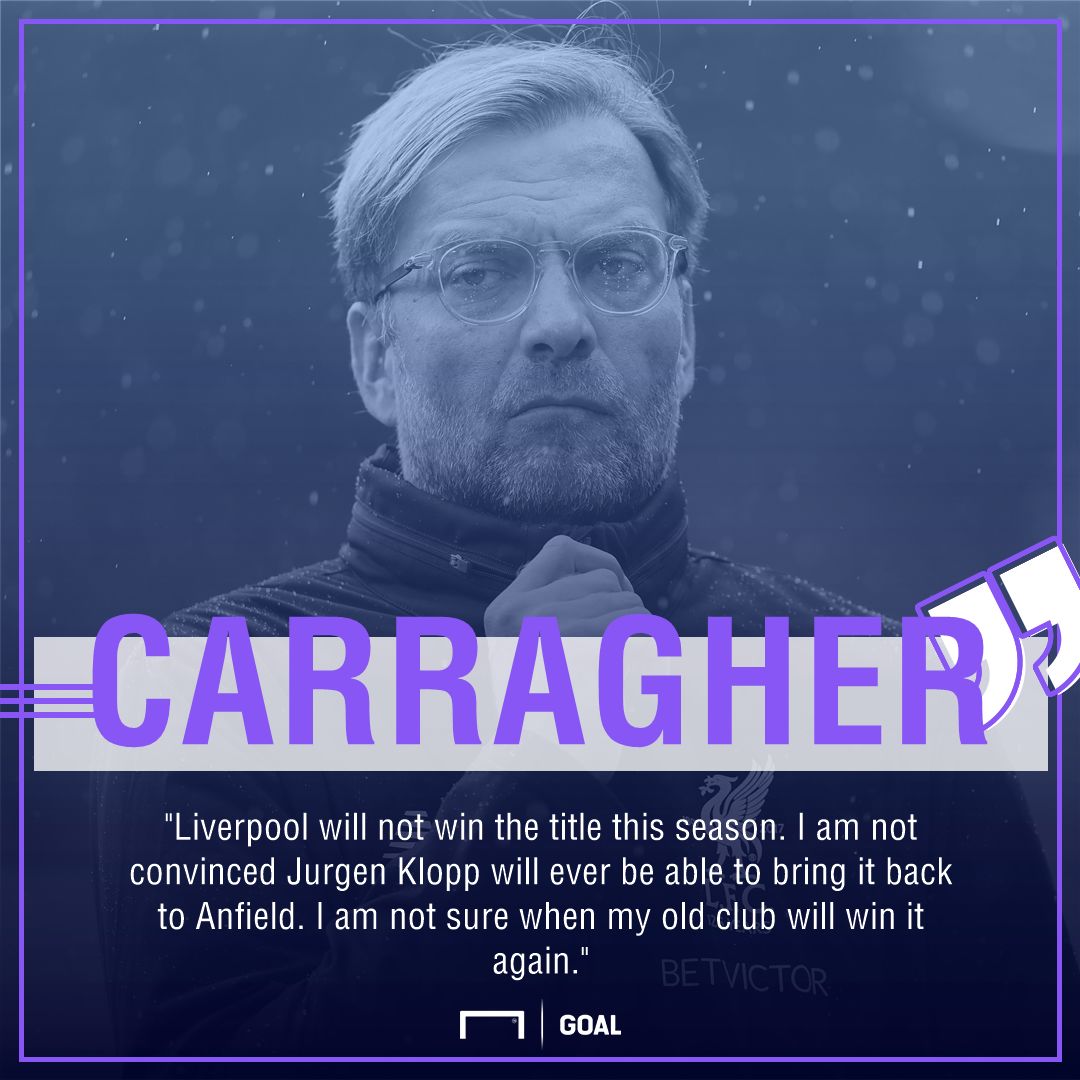 Jamie Carragher Liverpool Premier League title never