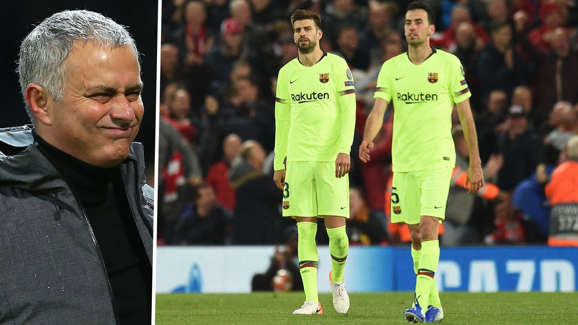 Jose Mourinho Gerard Pique Sergio Busquets