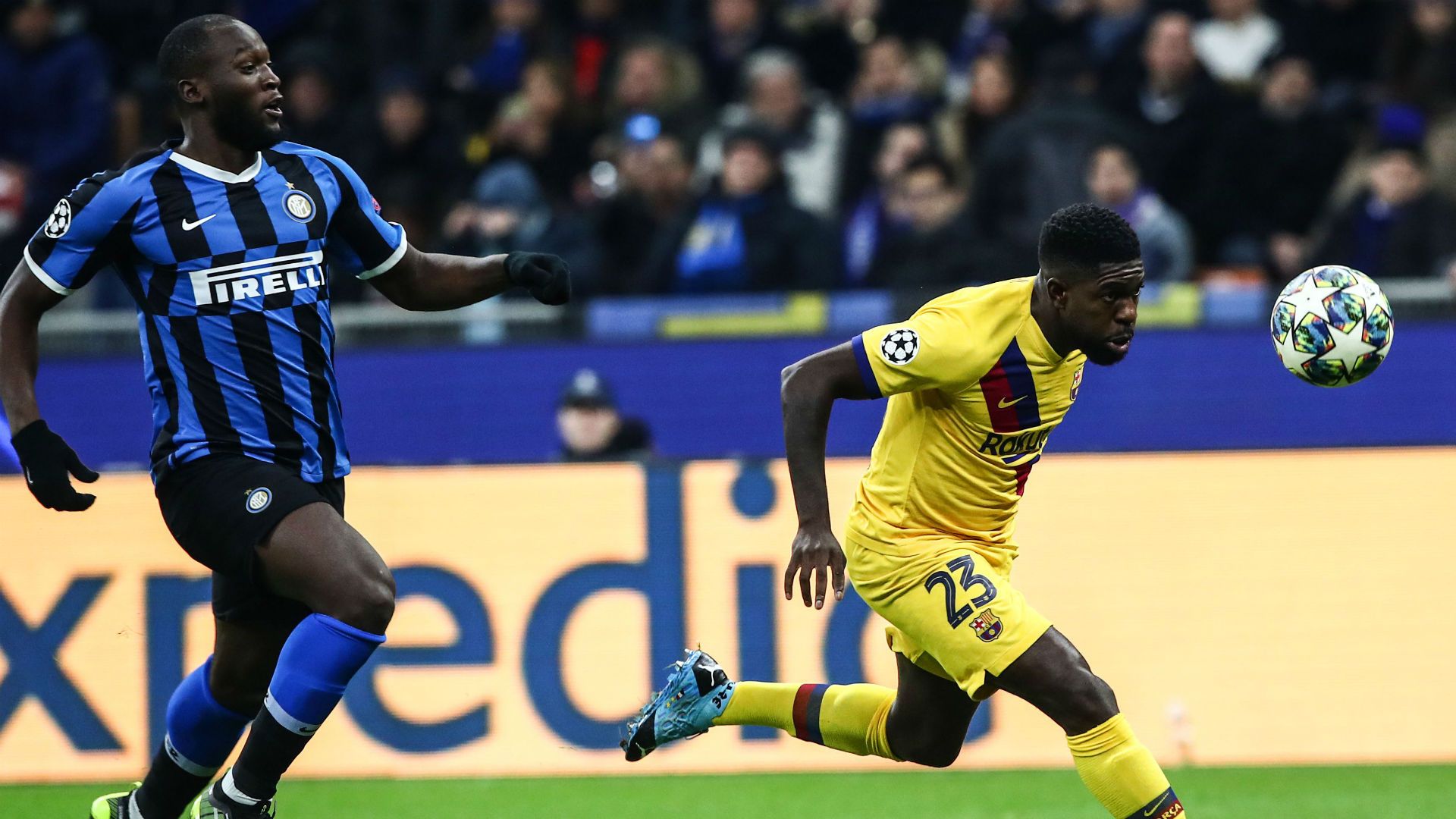 Lukaku Umtiti Inter Barcelona Champions League