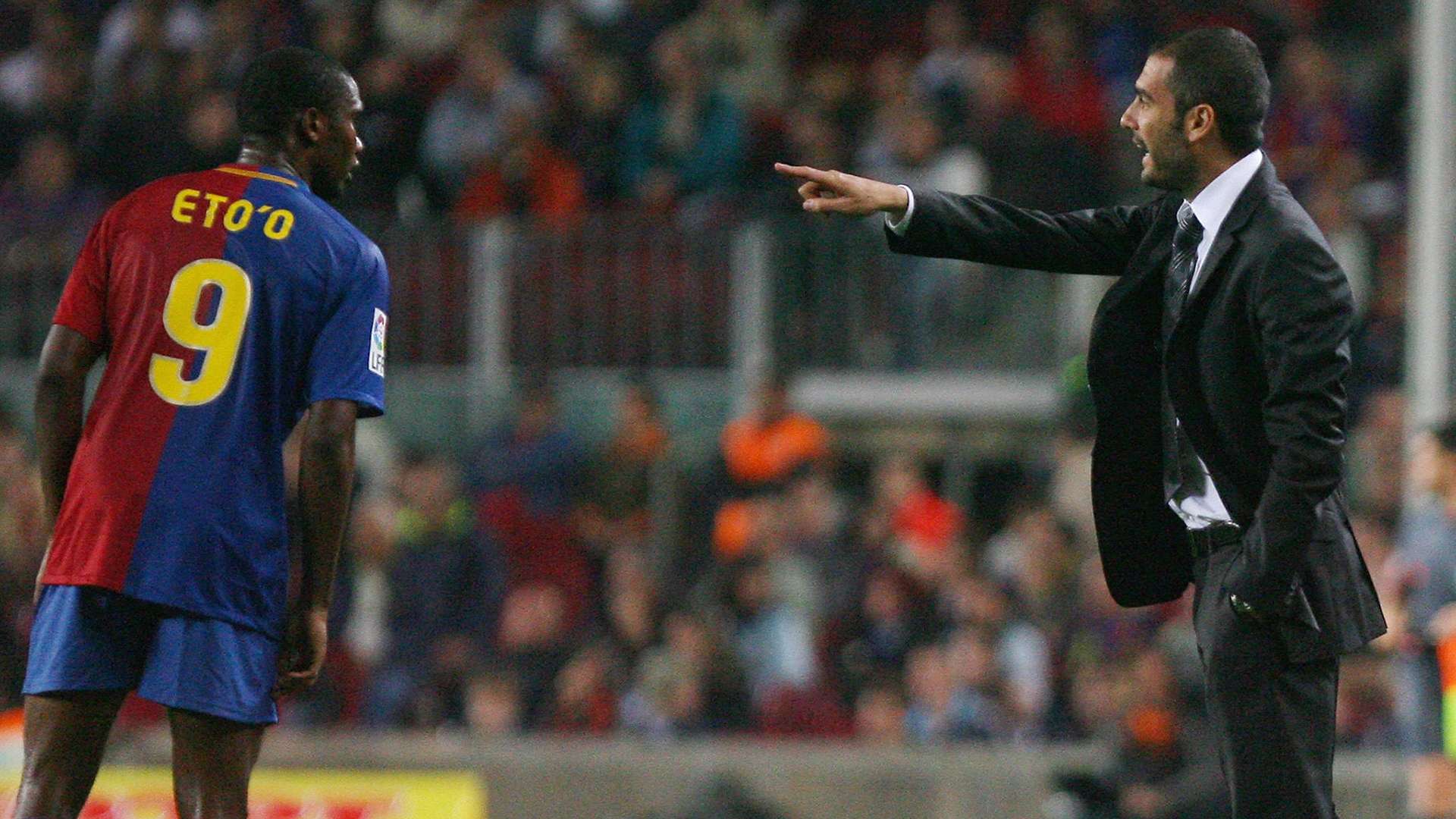 Pep Guardiola Samuel Eto'o Barcelona