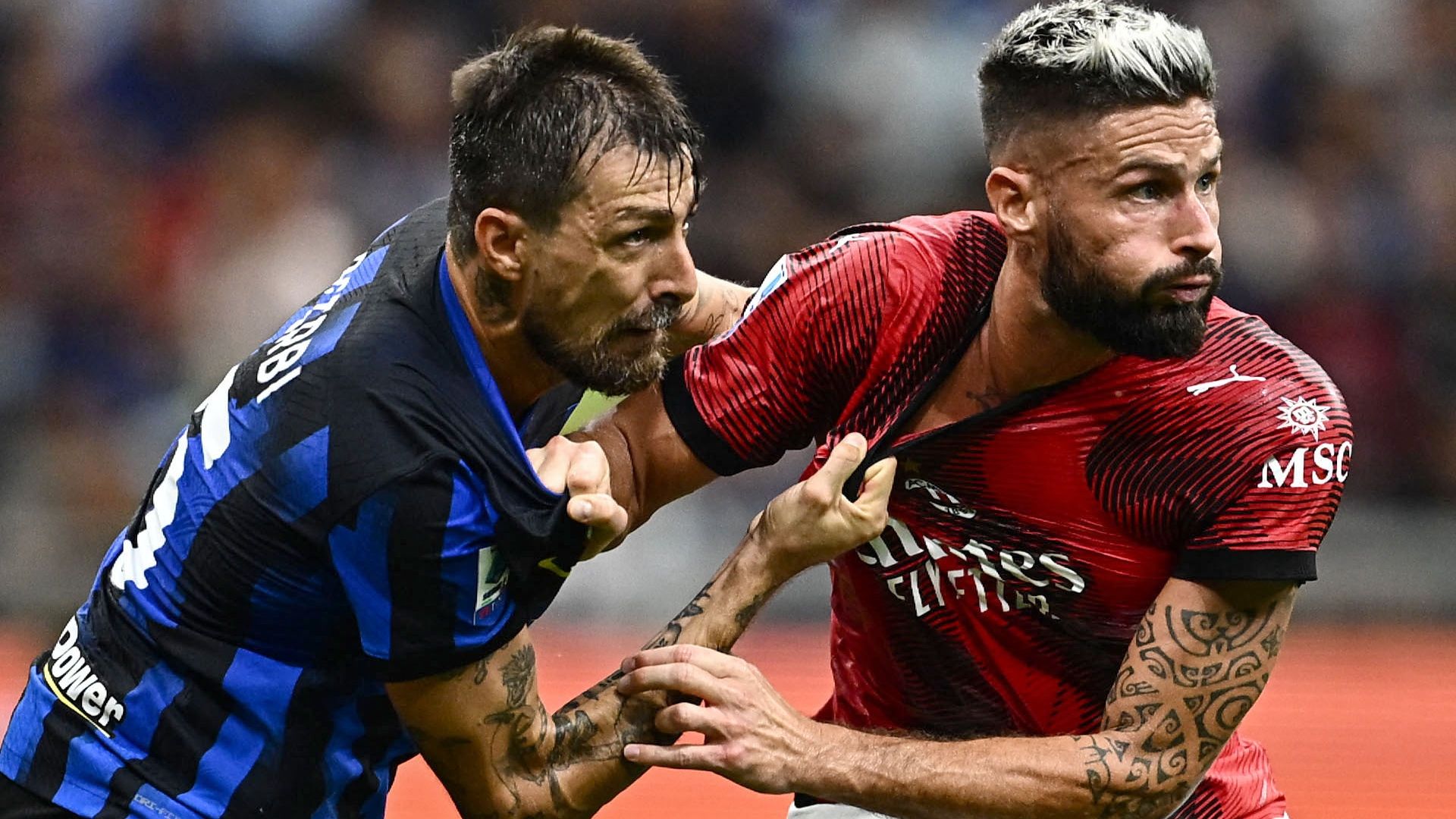 Acerbi Giroud Inter Milan