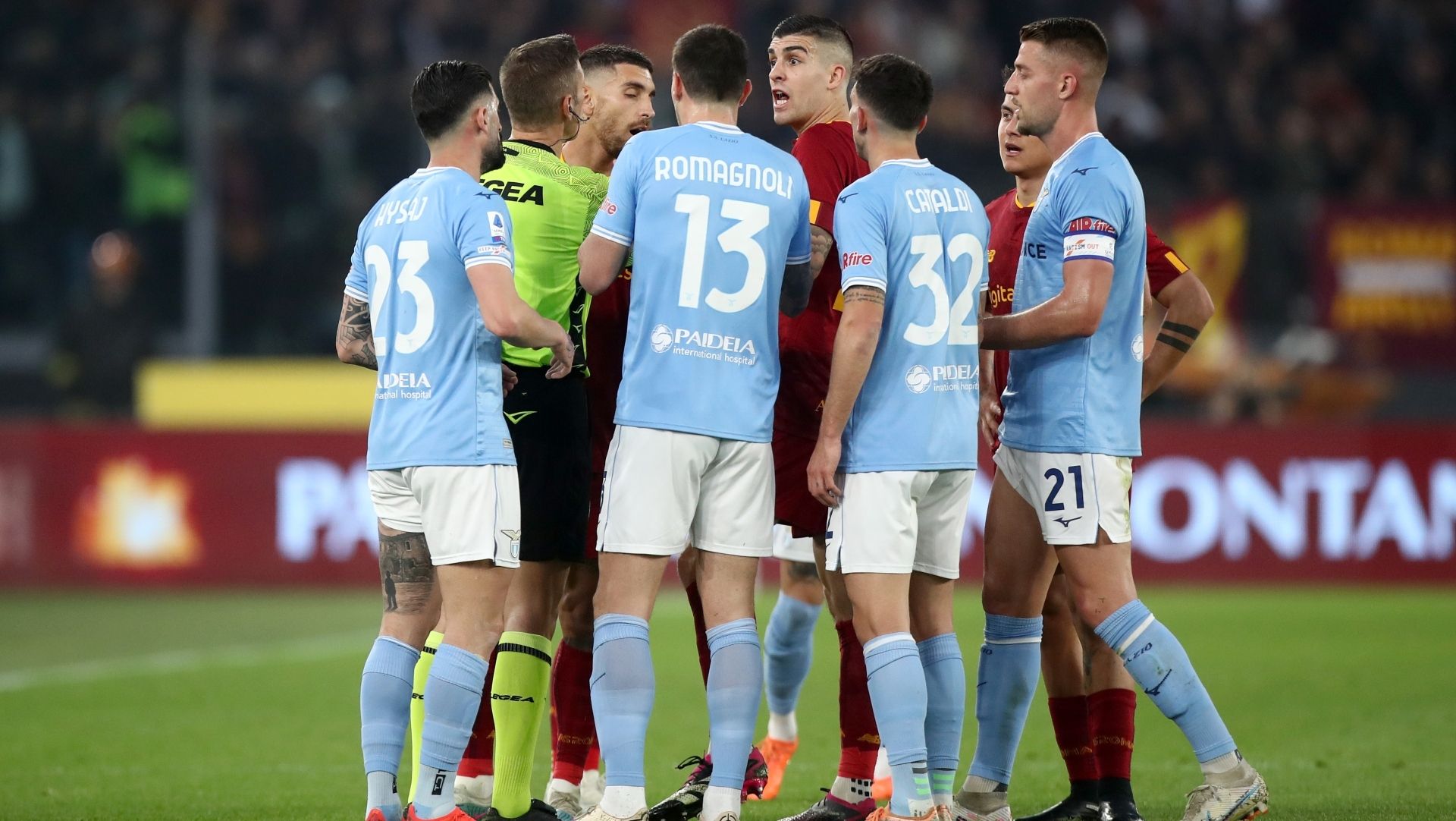 lazio roma romagnoli mancini