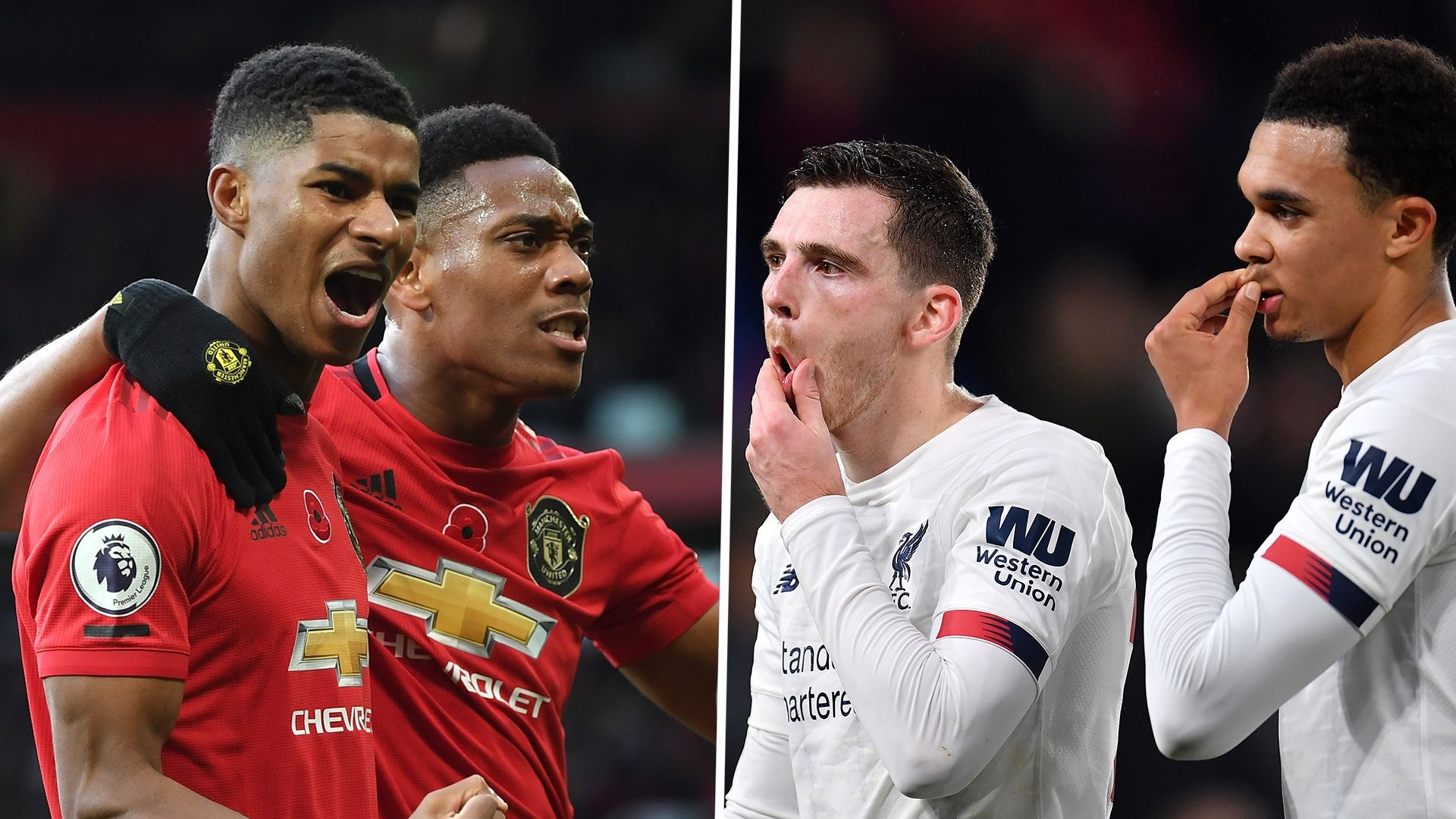 Rashford Martial Robertson Alexander-Arnold Man Utd Liverpool