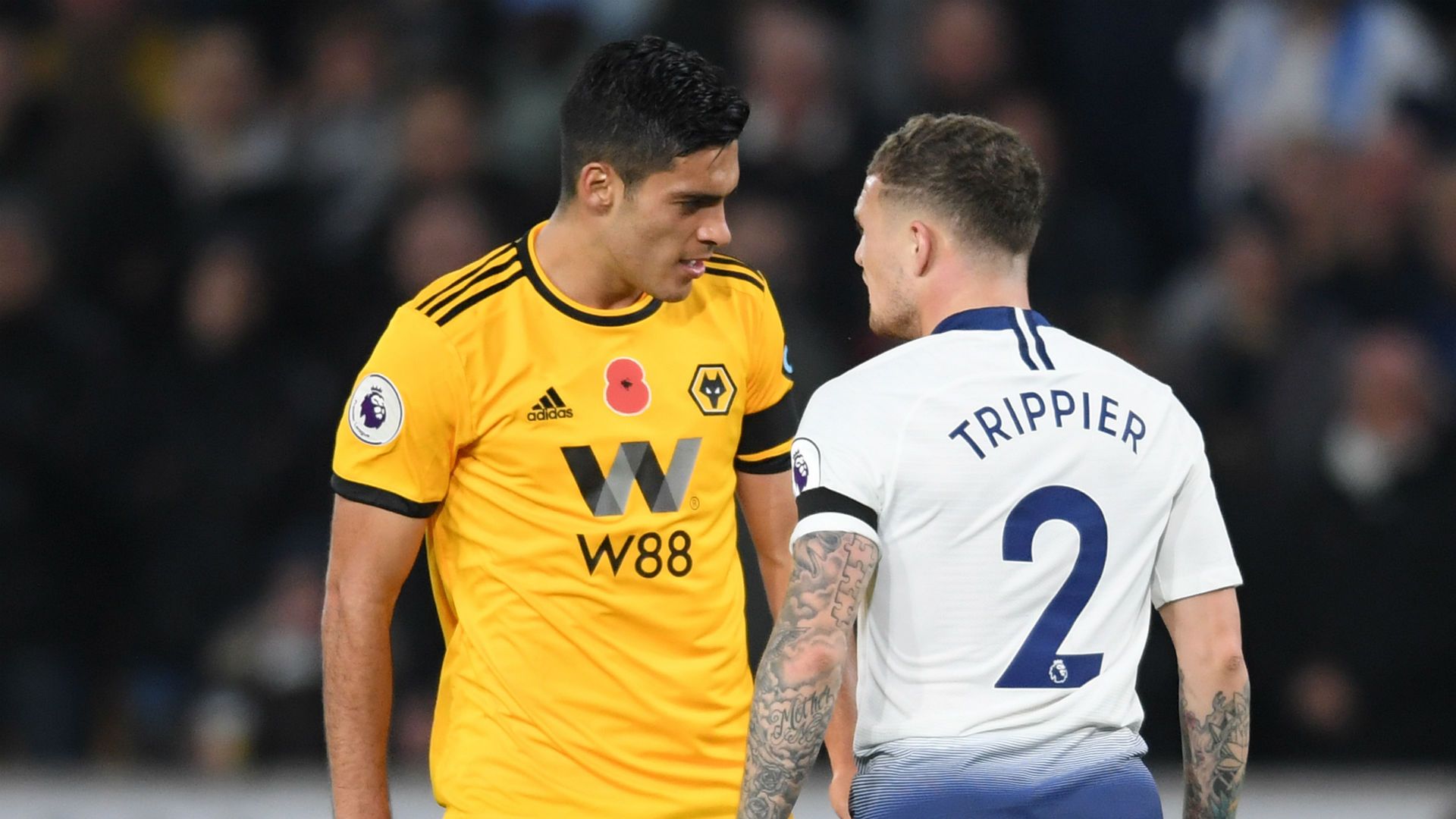 Kieran Trippier Raul Jimenez Tottenham Wolves Premier League 03112018