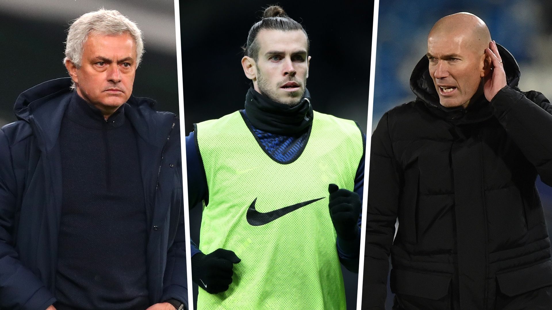 Gareth Bale Jose Mourinho Zinedine Zidane Tottenham Real Madrid GFX