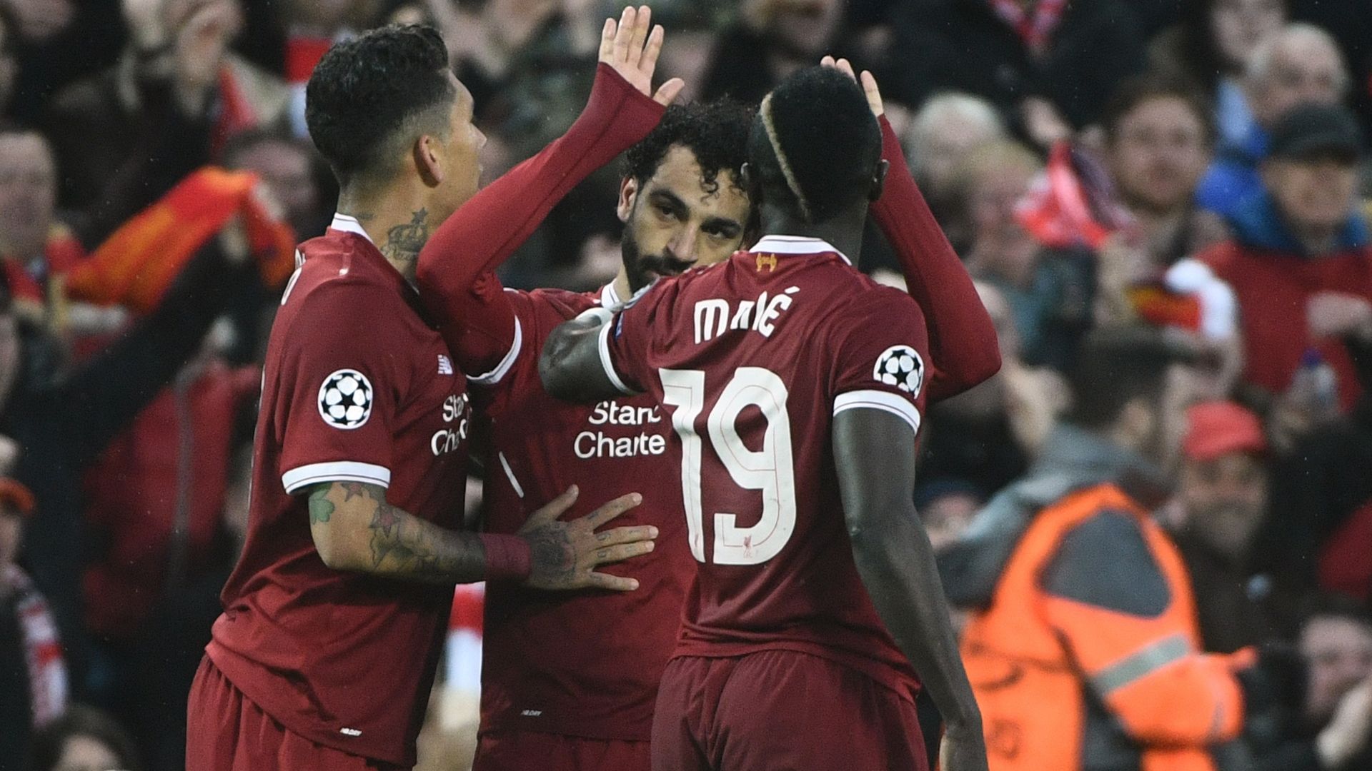Roberto Firmino Mohamed Salah Sadio Mane Liverpool UCL 04242018