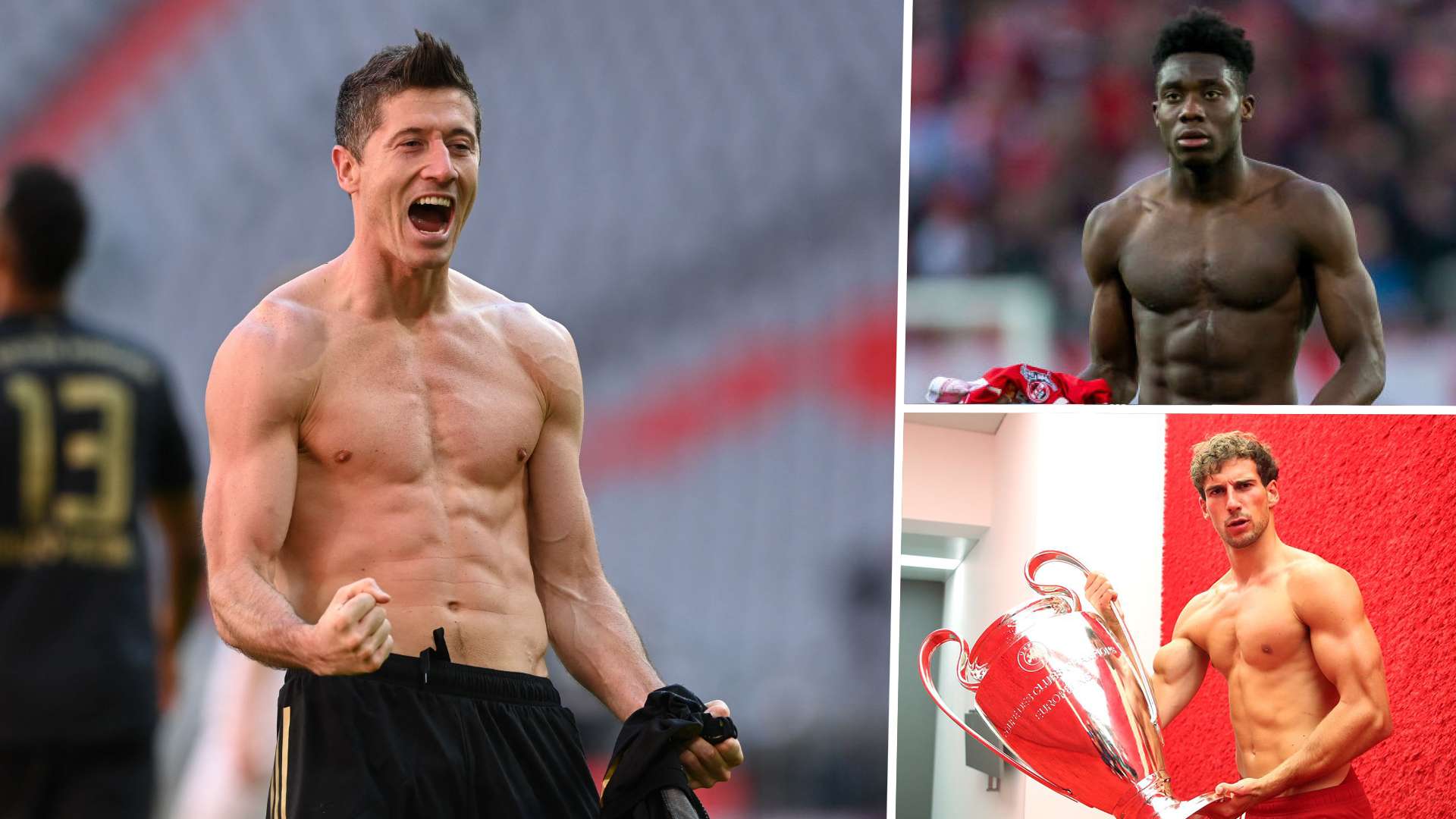 Robert Lewandowski Alphonso Davies Leon Goretzka Bayern Munich