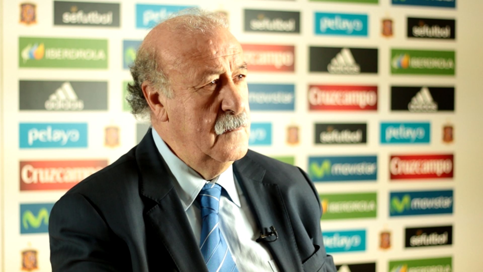 Vicente Del Bosque, Spain NT coach, during the  exclusive interview with Goal