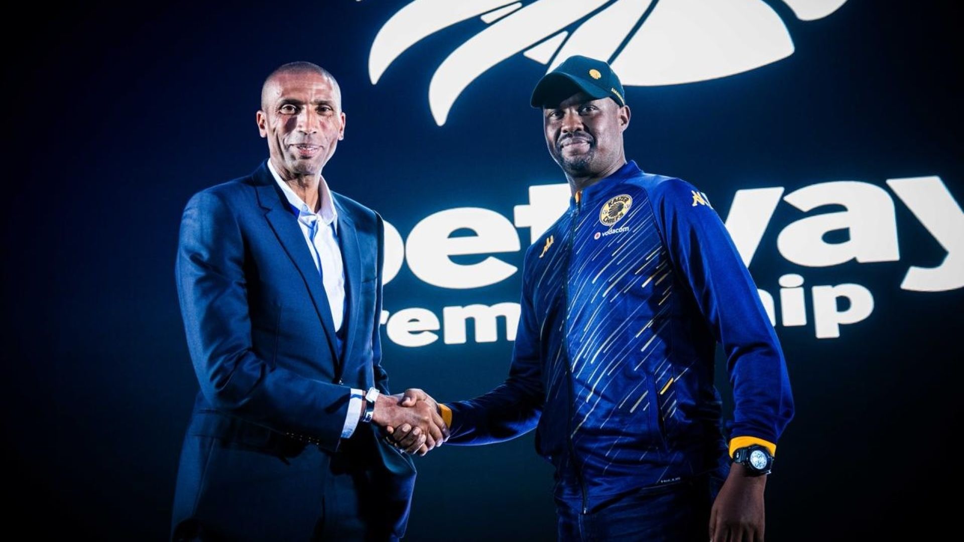 Abdeslam Ouaddou and Cedric Kaze, Kaizer Chiefs vs Orlando Pirates