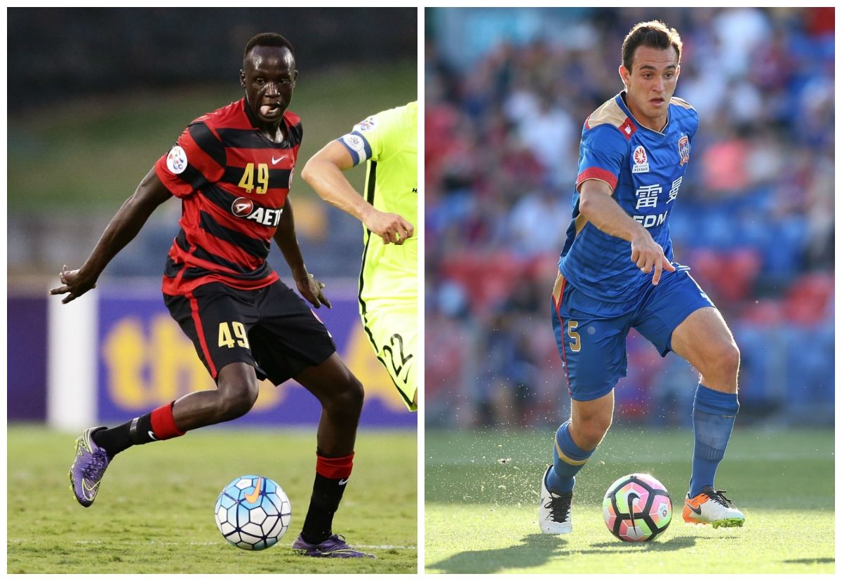 Abraham Majok Western Sydney Wanderers Ben Kantarovski Newcastle Jets