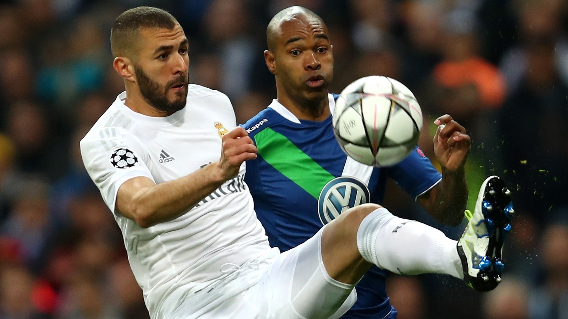 Karim Benzema Naldo Real Madrid Wolfsburg 12042016