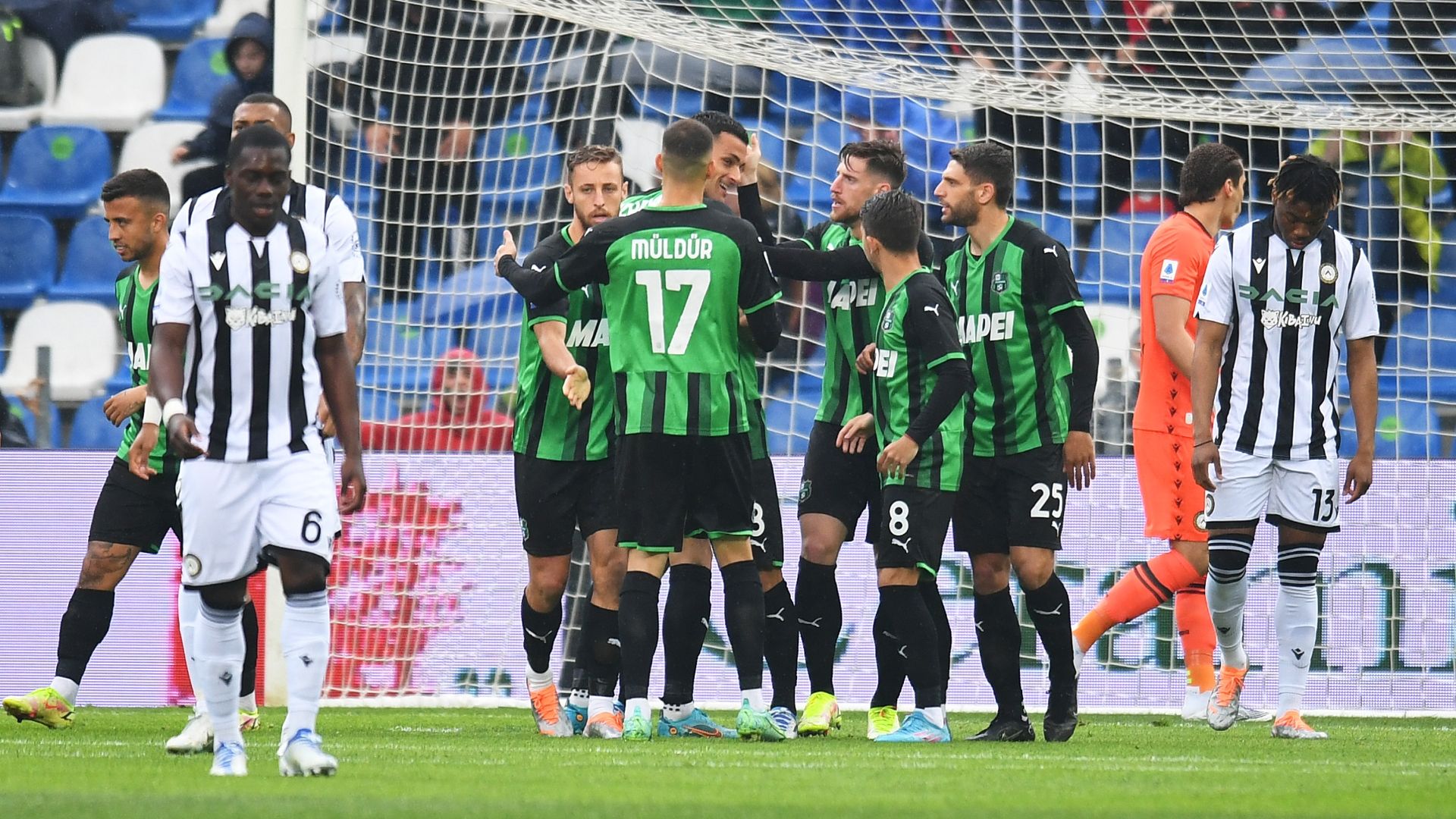 Sassuolo Udinese Scamacca celebrating