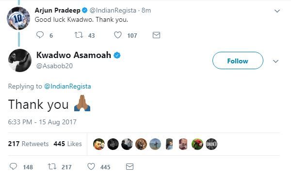 Kwadwo Asamoah Twitter