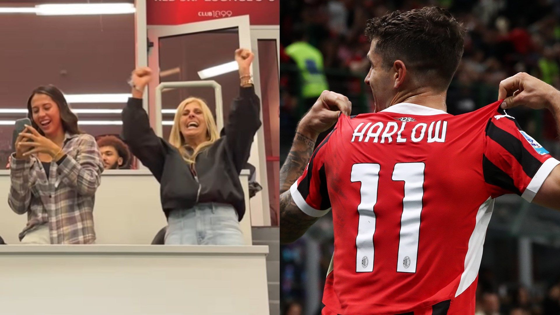 VIDEO: Christian Pulisic's golfer girlfriend Alexa Melton & his mum Kelley Harlow go wild in San Siro stands as USMNT star scores crucial goal for AC Milan | Goal.com UK