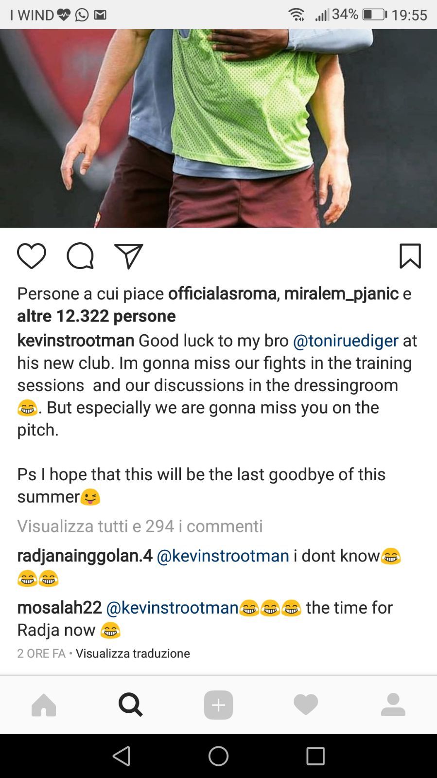 Screen Strootman Instagram