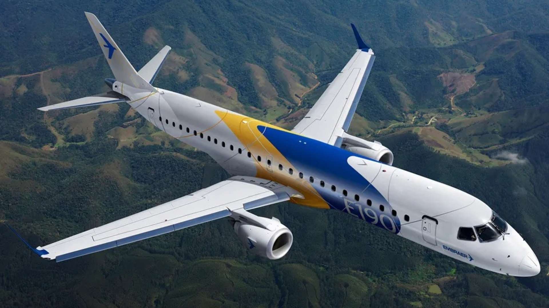 Avião Palmeiras Embraer E-190