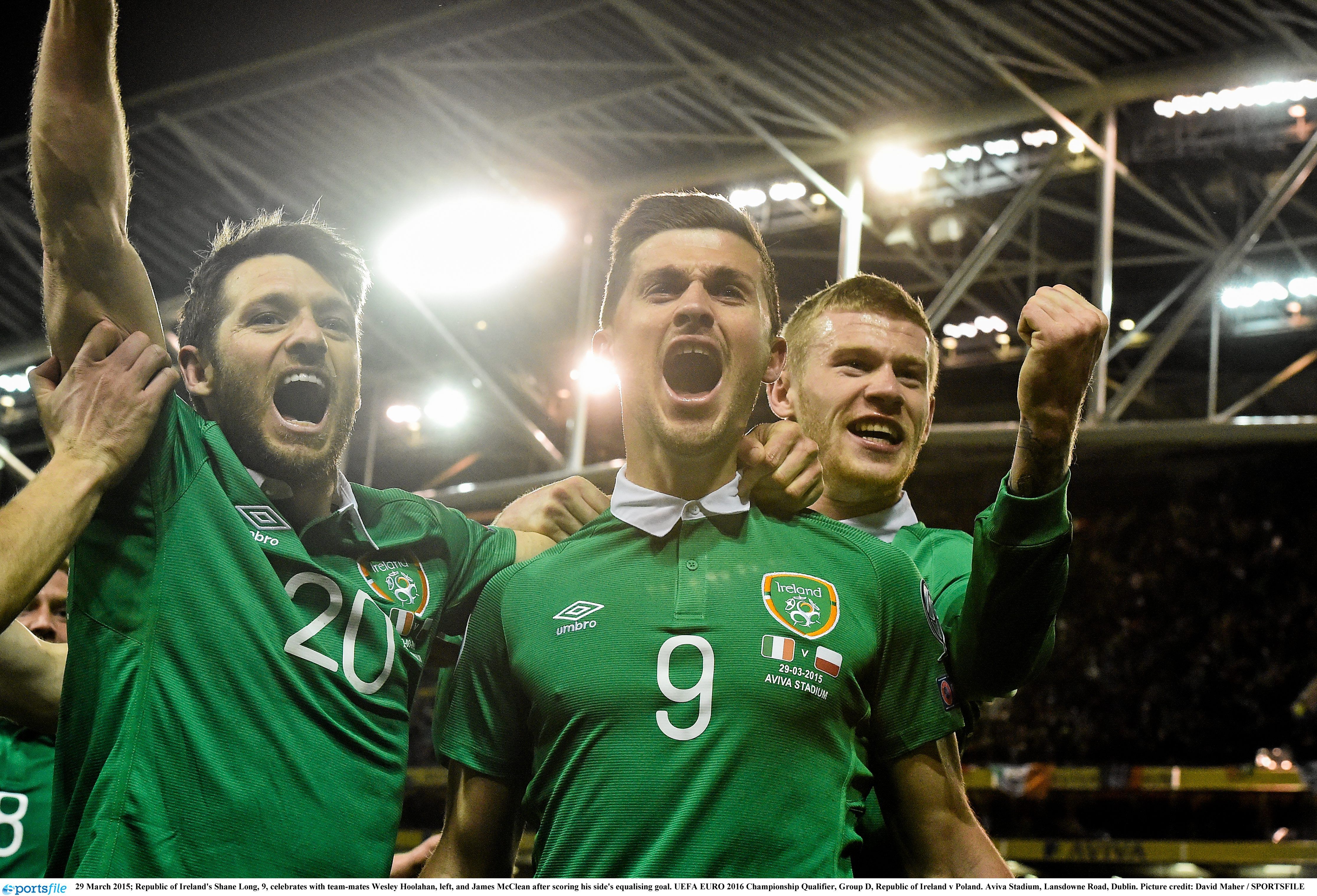 Wes Hoolahan, James McClean, Shane Long Ireland